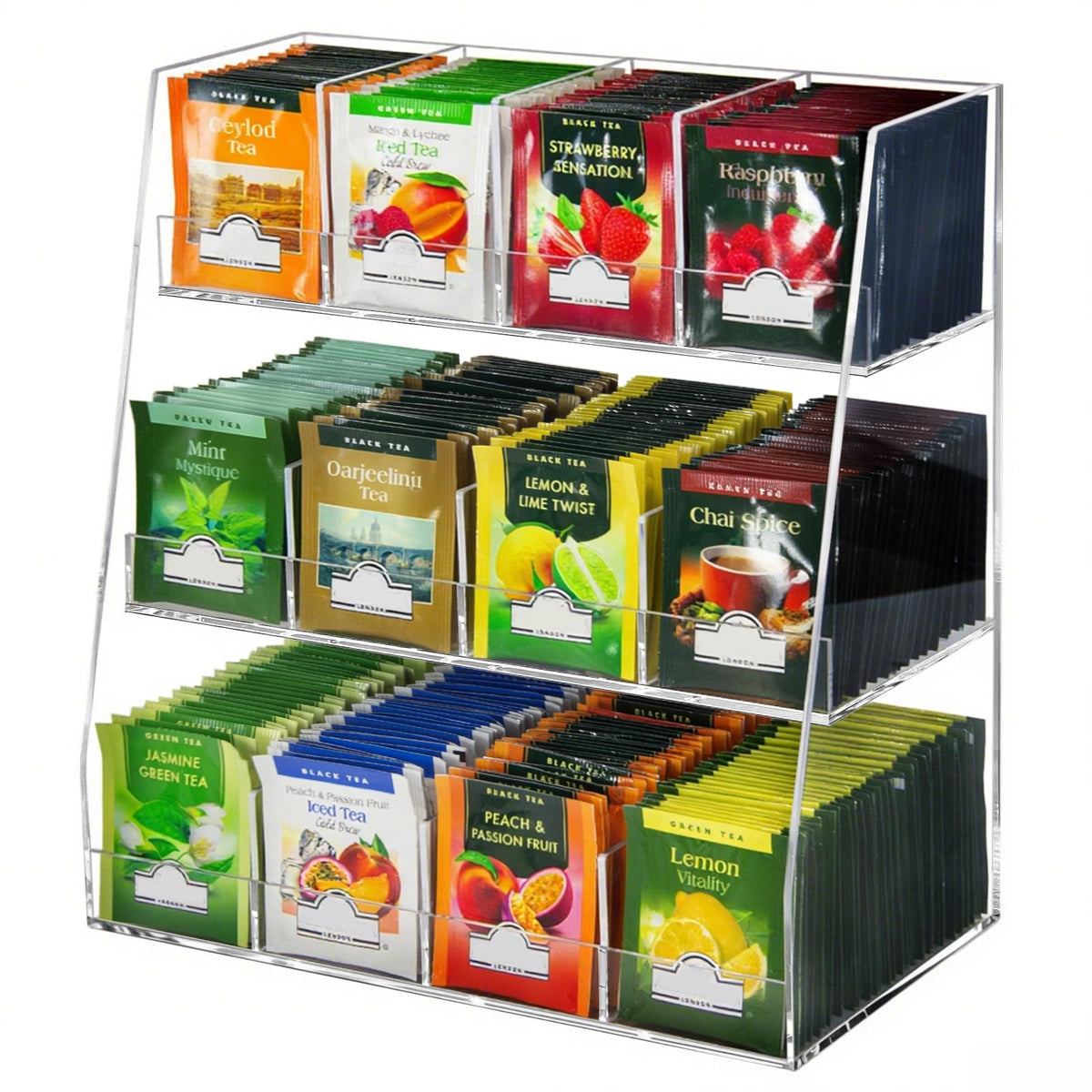 3 Tier Acrylic Tea Bag Organizer