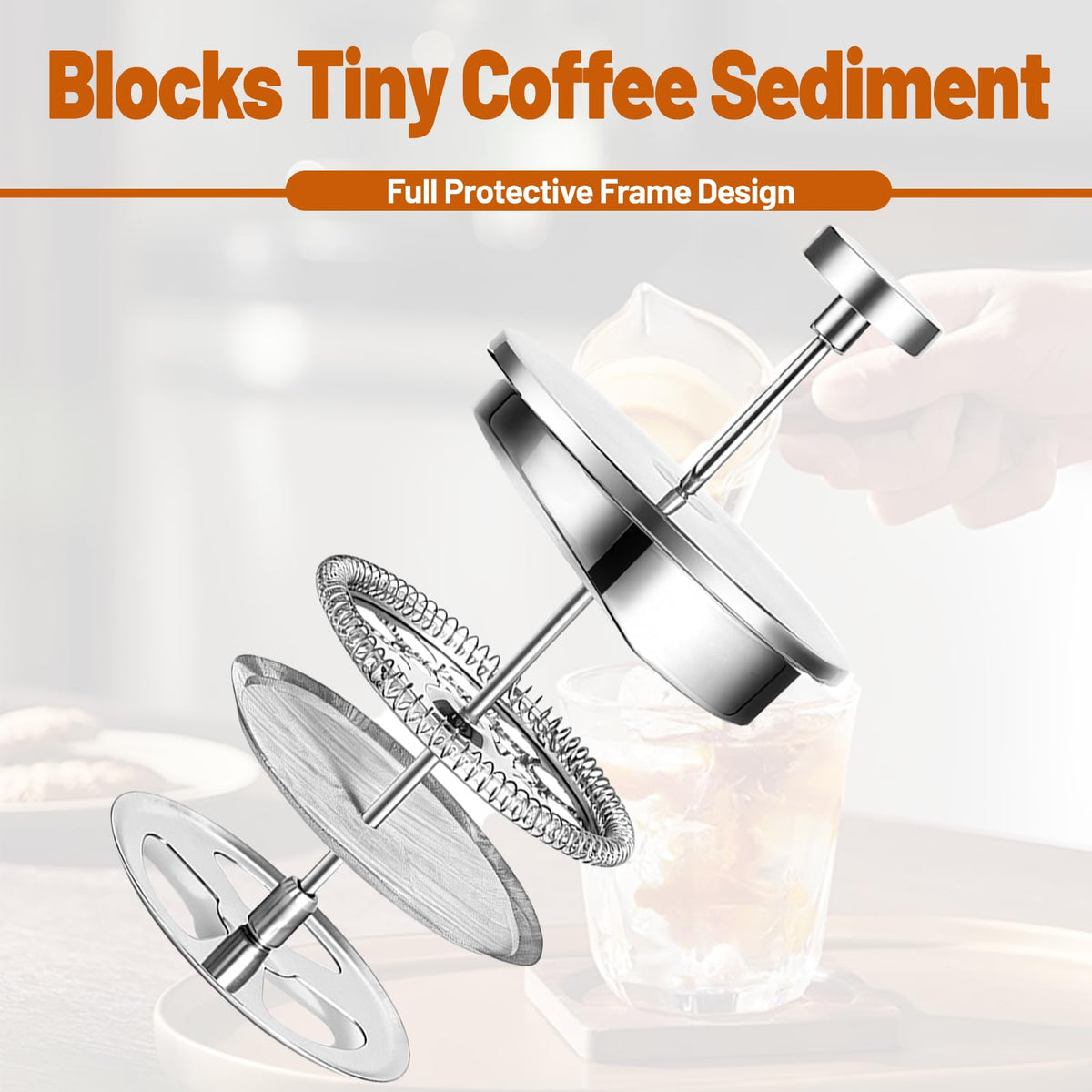 304 Thickened Stainless Steel 800ml French Press 27.05oz Moka Pot