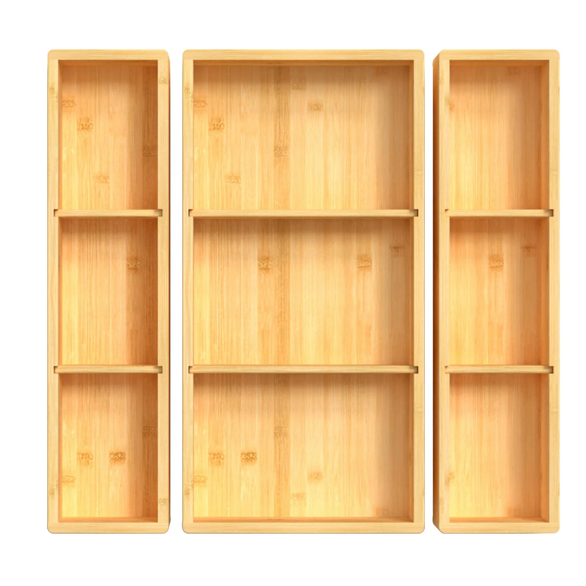 Bamboo Drawer Organizer 12.5'' X 12.5'' X 2''