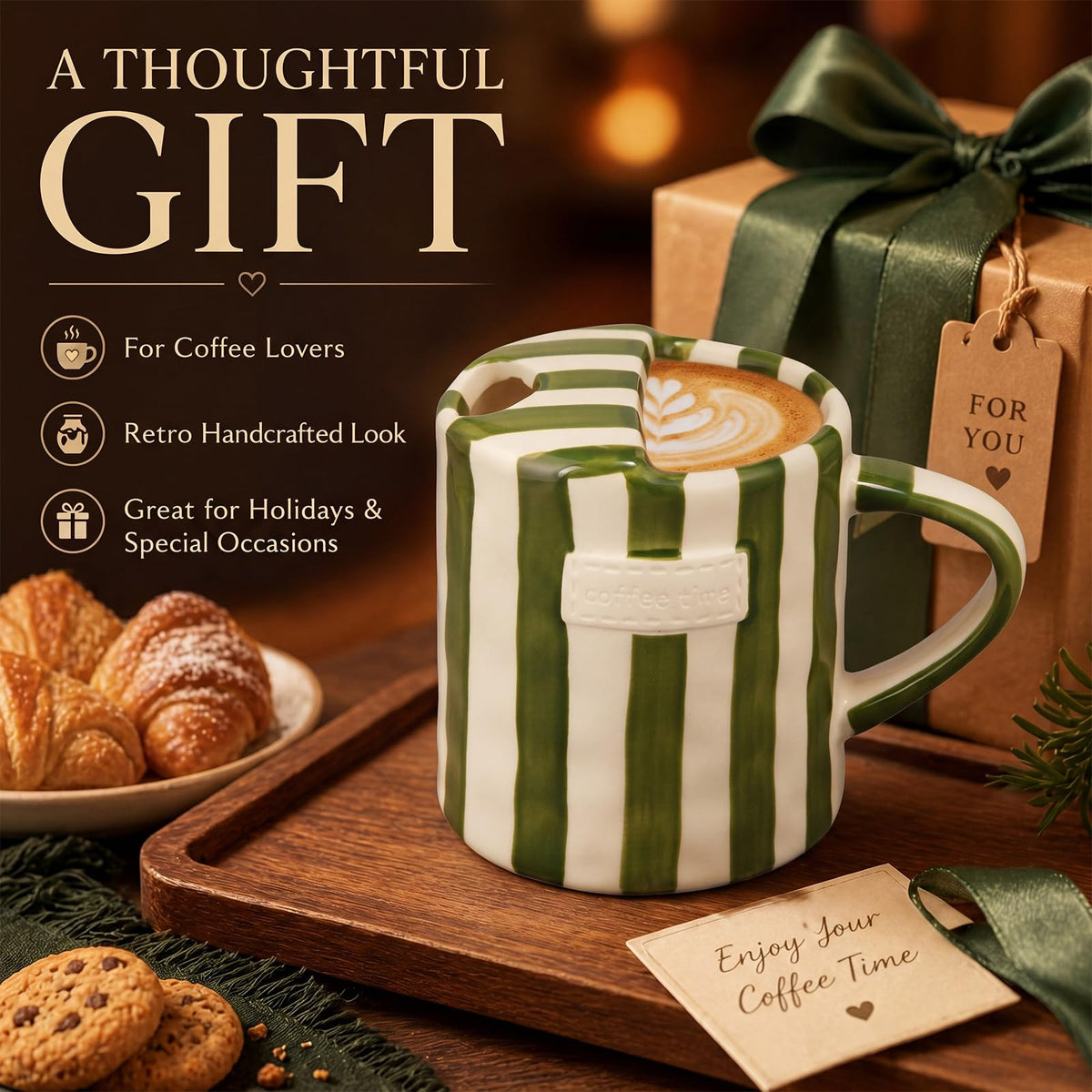 1 Pack Ceramic Mug with Sip Hole