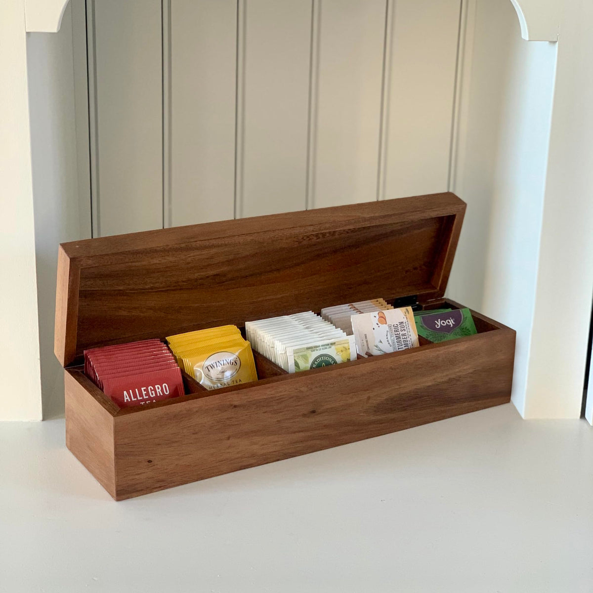 Large 5 Compartment Tea Box