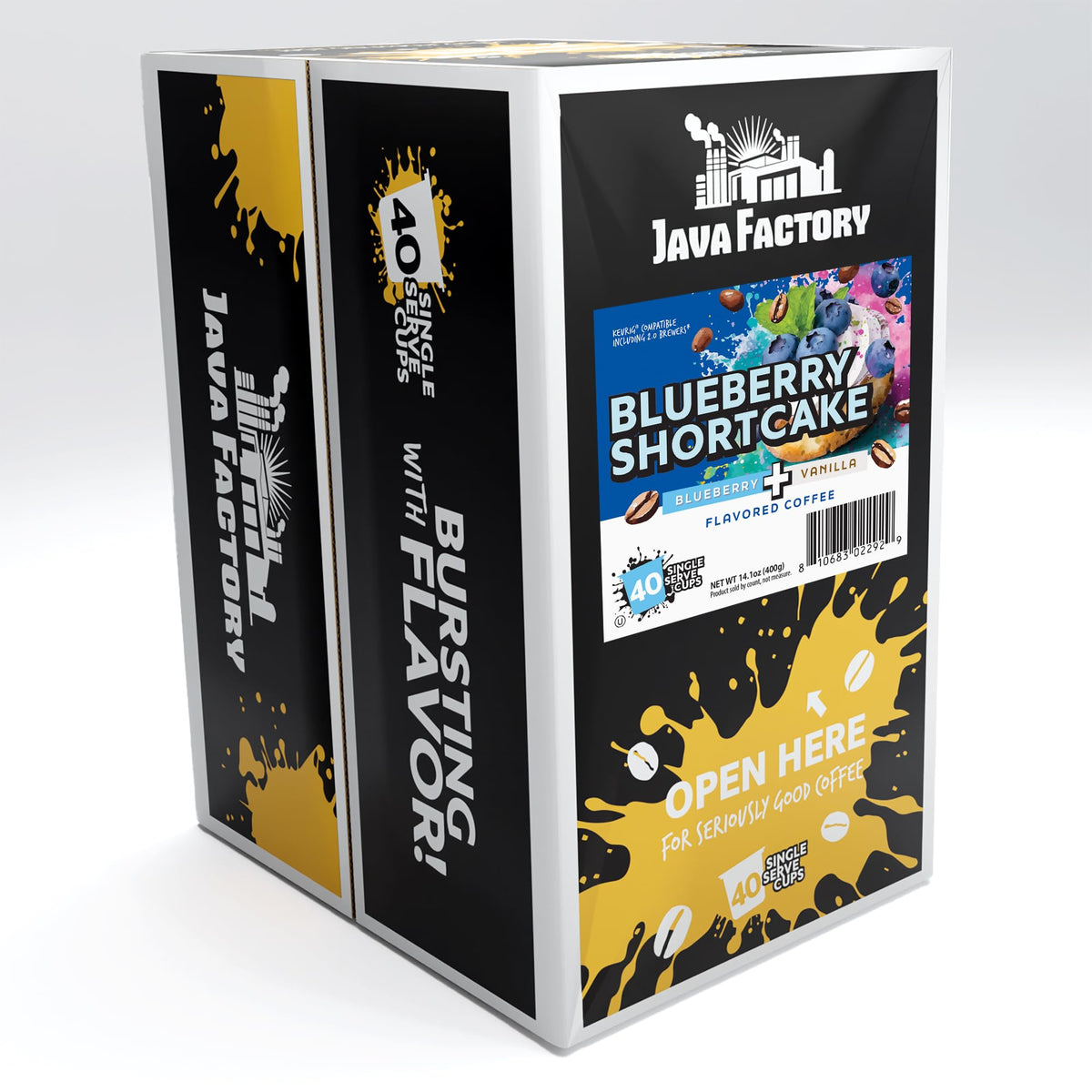 Coffee Pods Blueberry Flavored Coffee for Keurig K (40 Count)