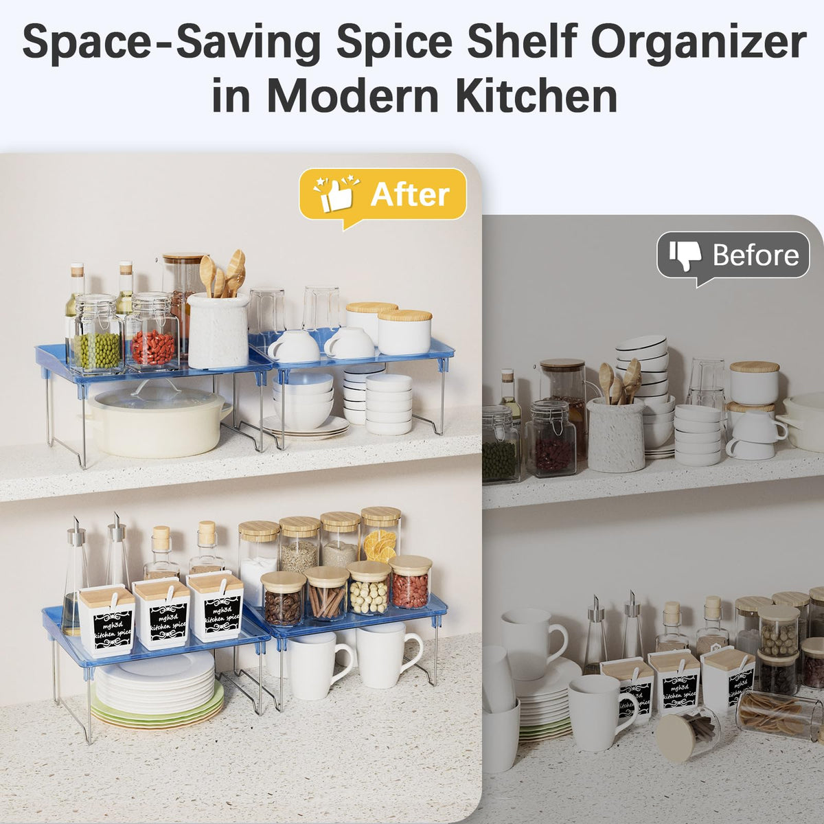 Acrylic Cabinet Organizer Shelf (2 Count)