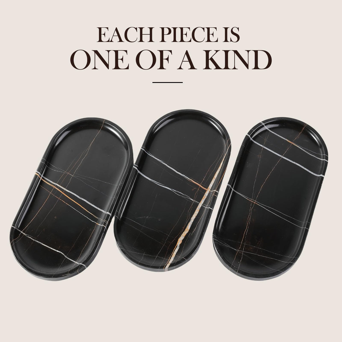 Natural Black Marble Tray