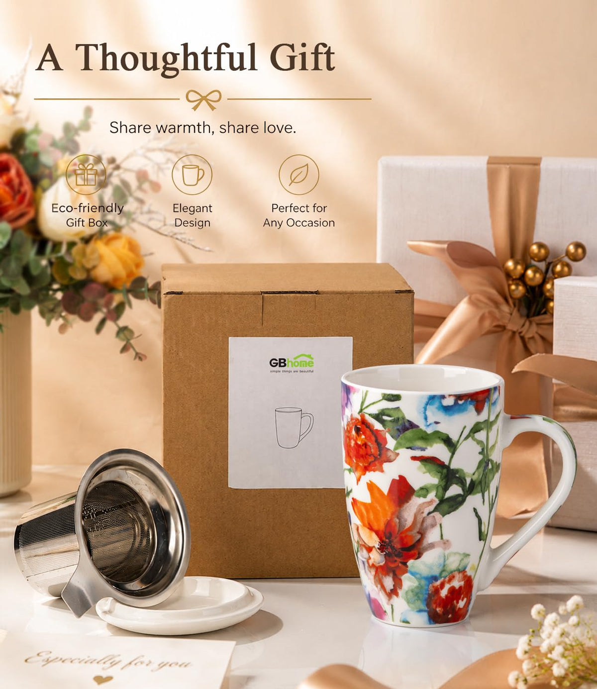 Tea Mug with Infuser and Lid