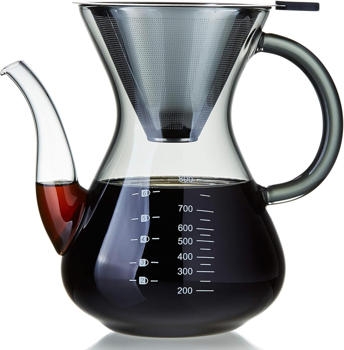 Pour Over Coffee Maker with Double Stainless Filter 27 fl oz