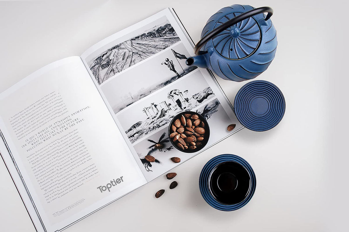 Japanese Cast Iron Tea Kettle with Infuser for Loose Leaf and Tea Bags