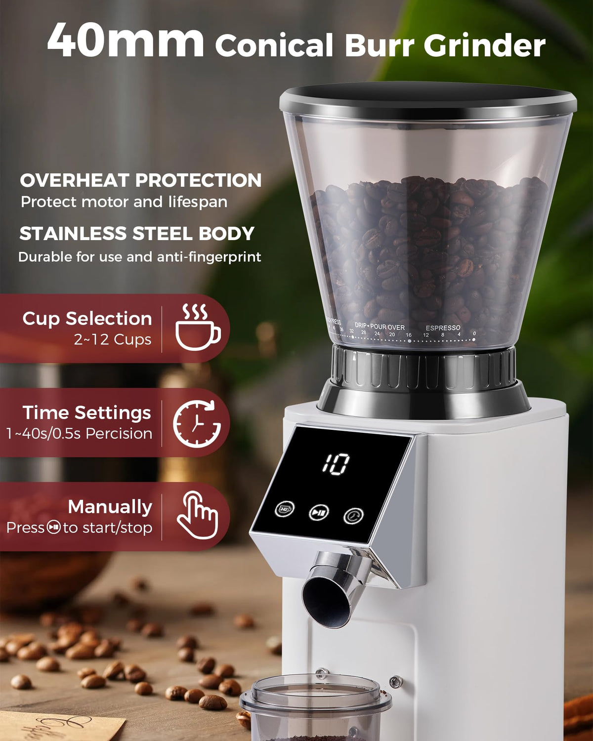 E2 Gen3 Espresso Machine with G1 Conical Burr Coffee Grinder