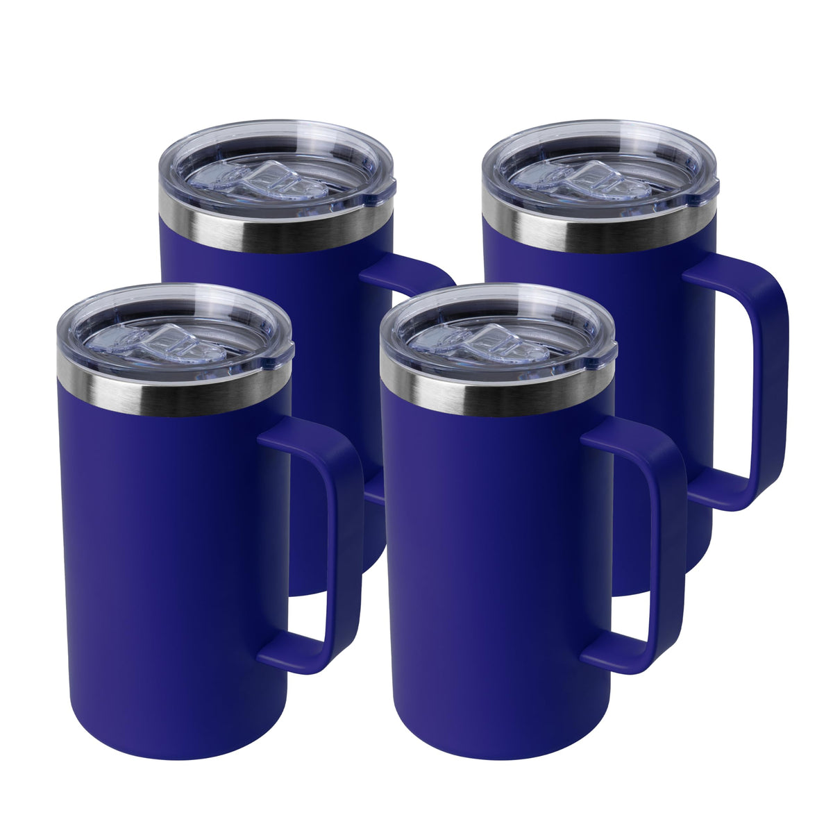 24oz Mug with Handle and Lid (4 Count)