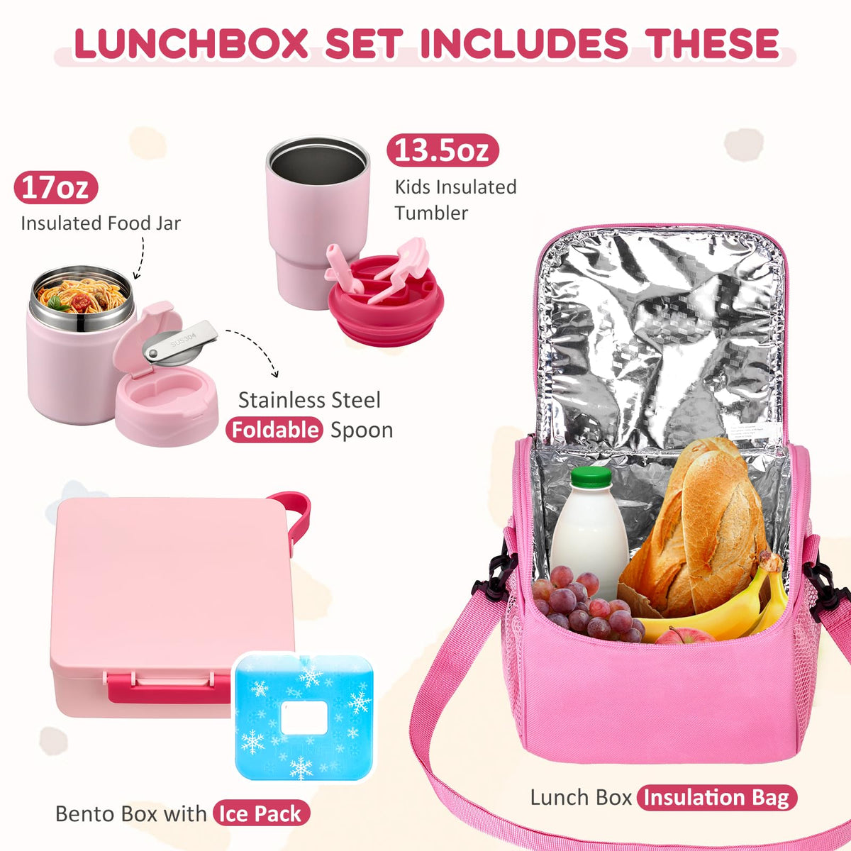 Lunch Box Set with Bento Box Container