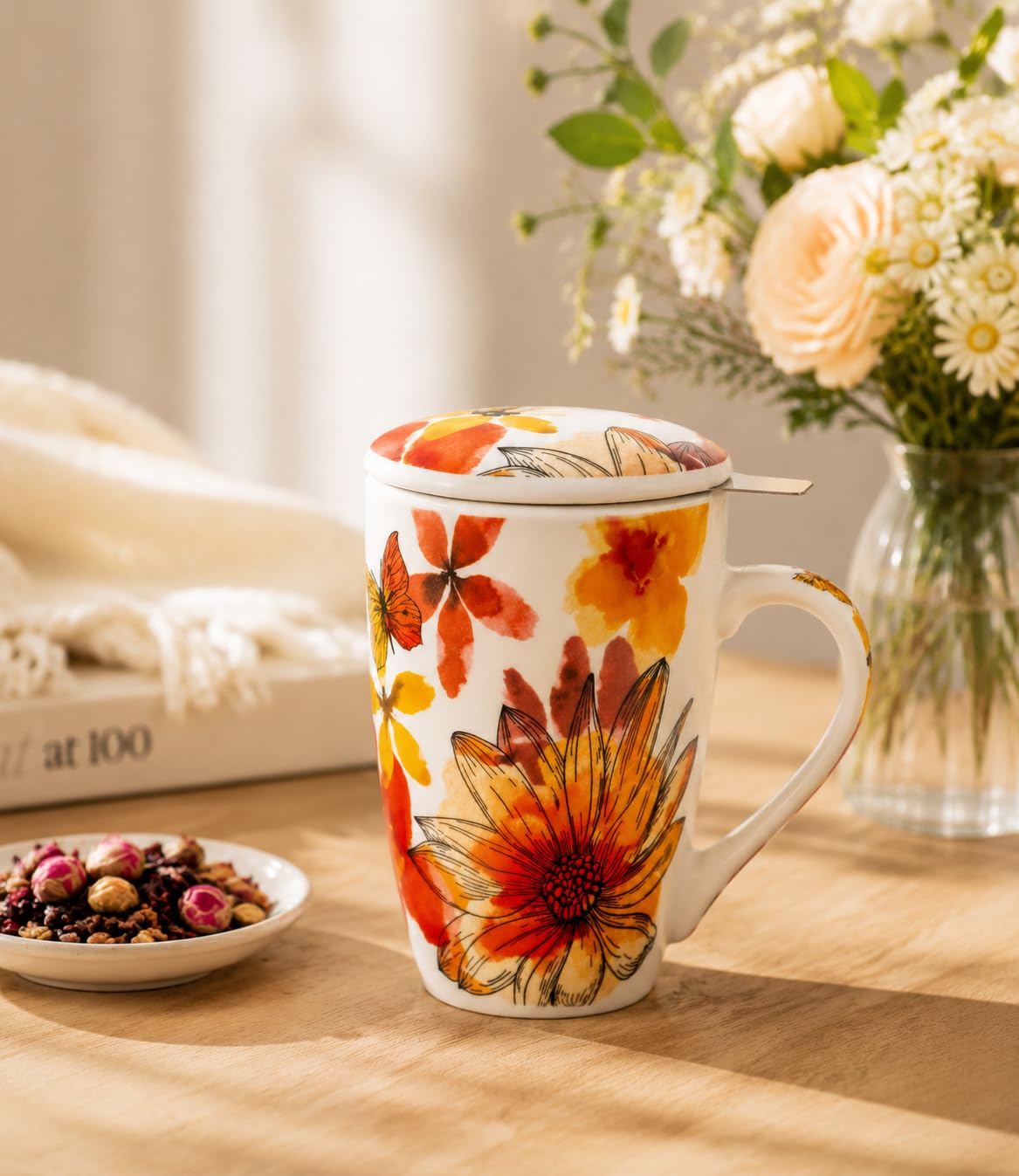 Tea Mug with Infuser and Lid