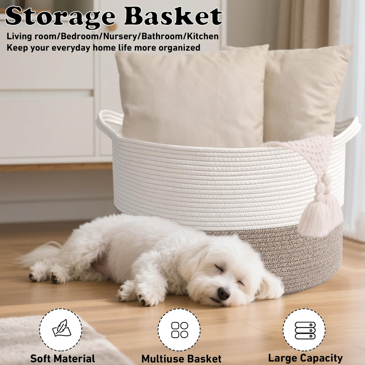 115L Extra Large Blanket Basket