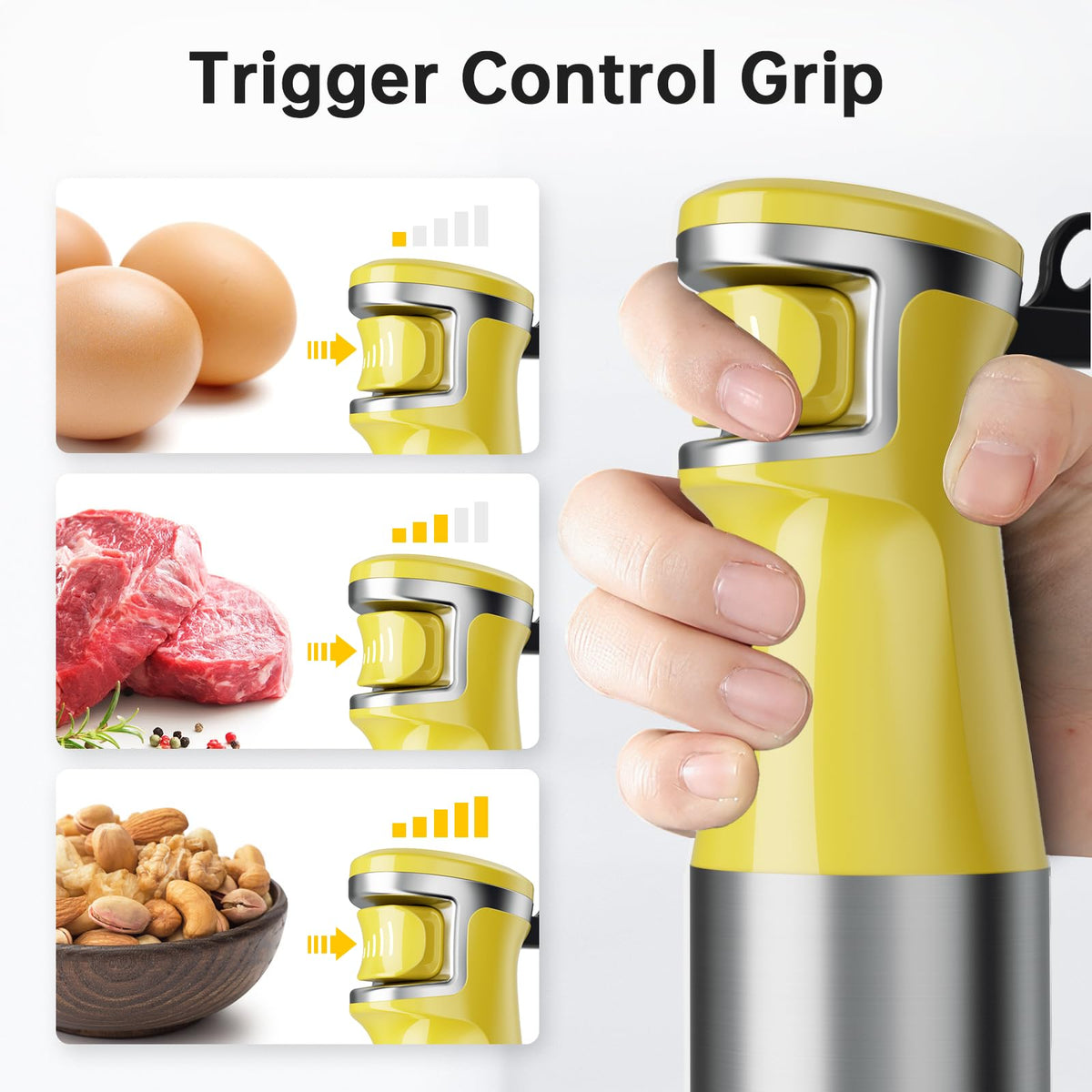 Immersion Blender Handheld Corded Hand Blenders Set 1100W