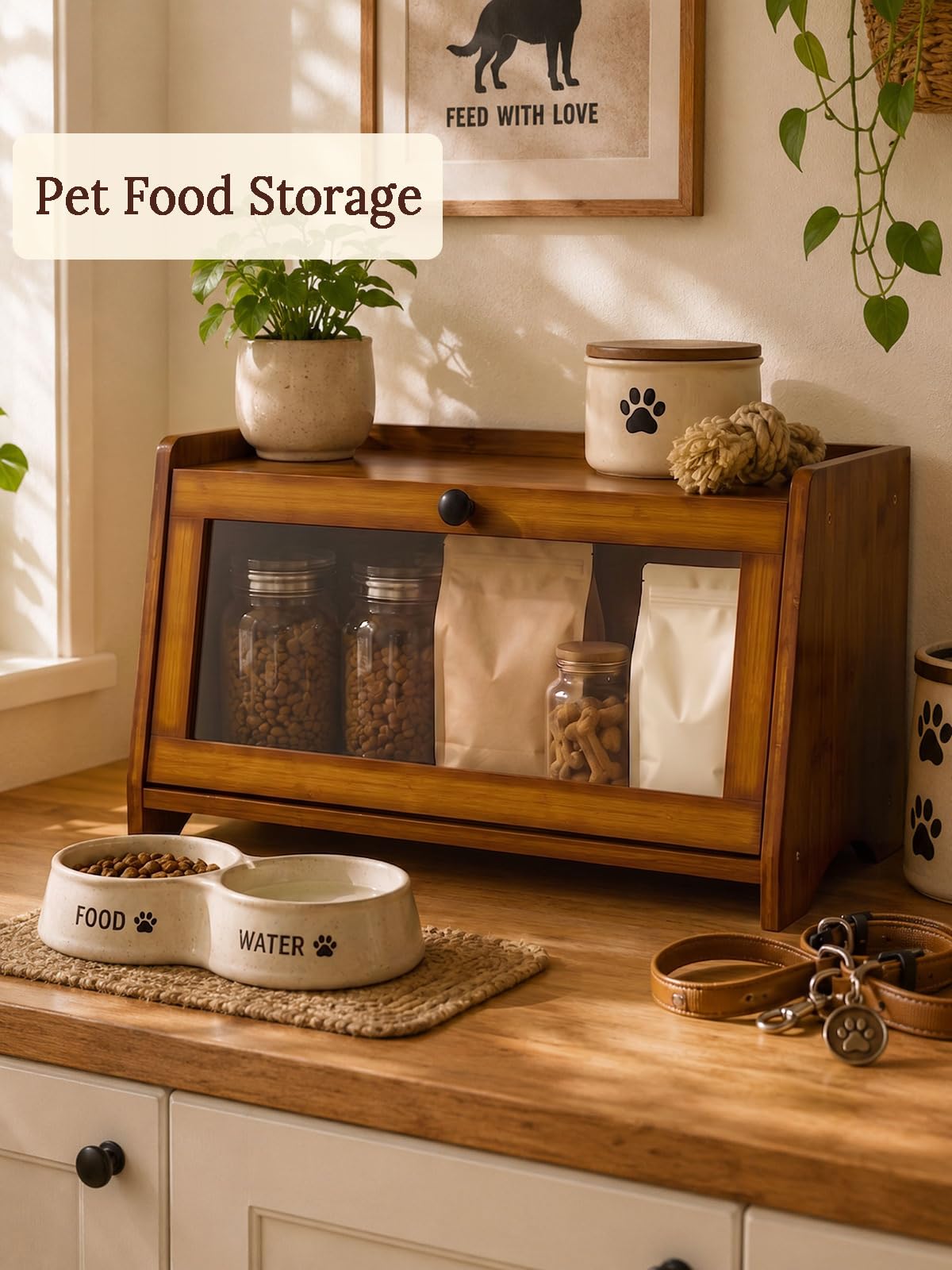 Brown Bread Box for Kitchen Countertop