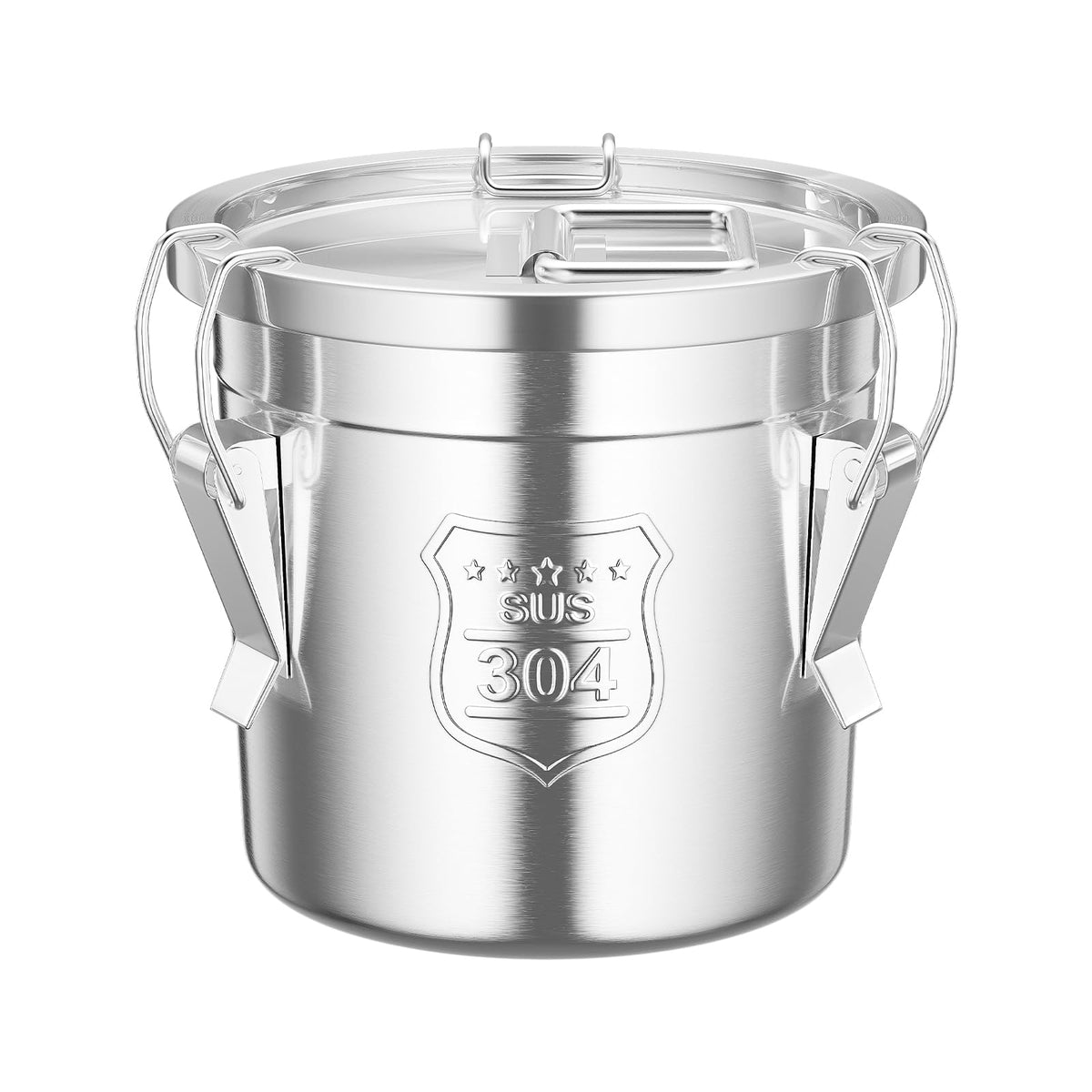 6L Stainless Steel Airtight Canister Rice Cereal Grain Canisters Container Food Oil Sugar Milk Storage Bucket w