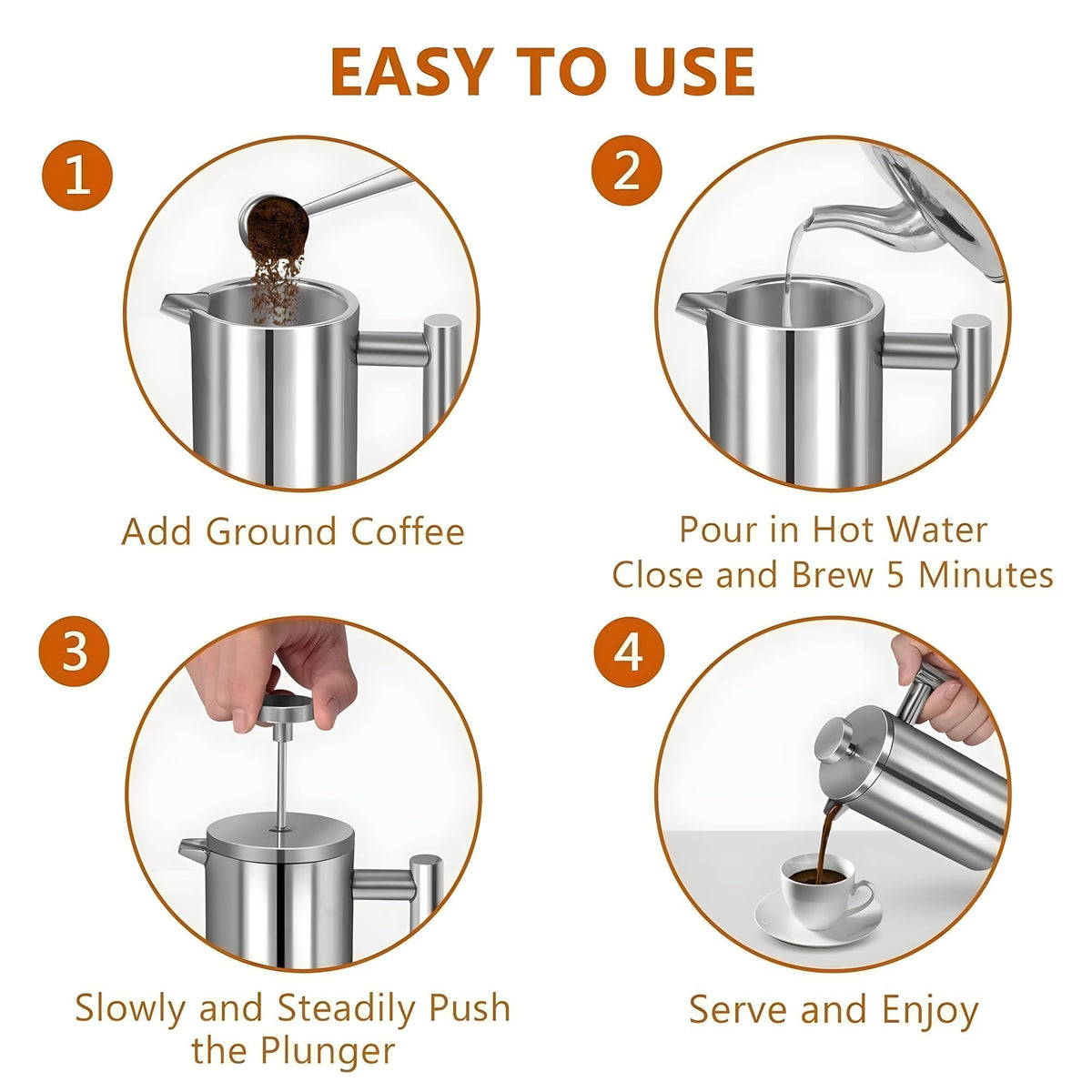French Press Coffee Maker 34oz