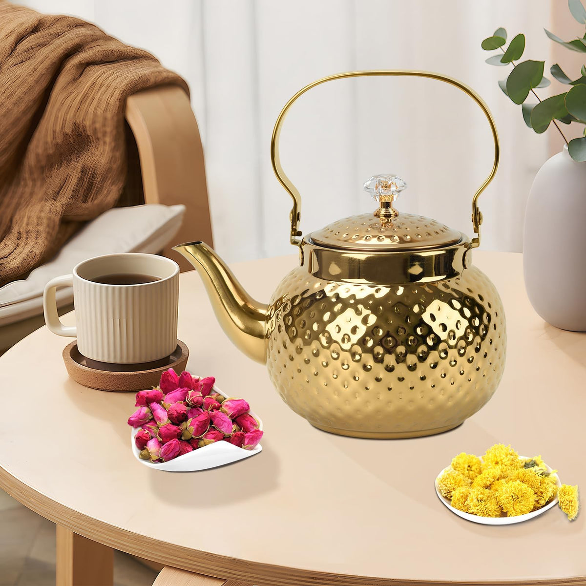 2L Hammered Tea Kettle Stovetop