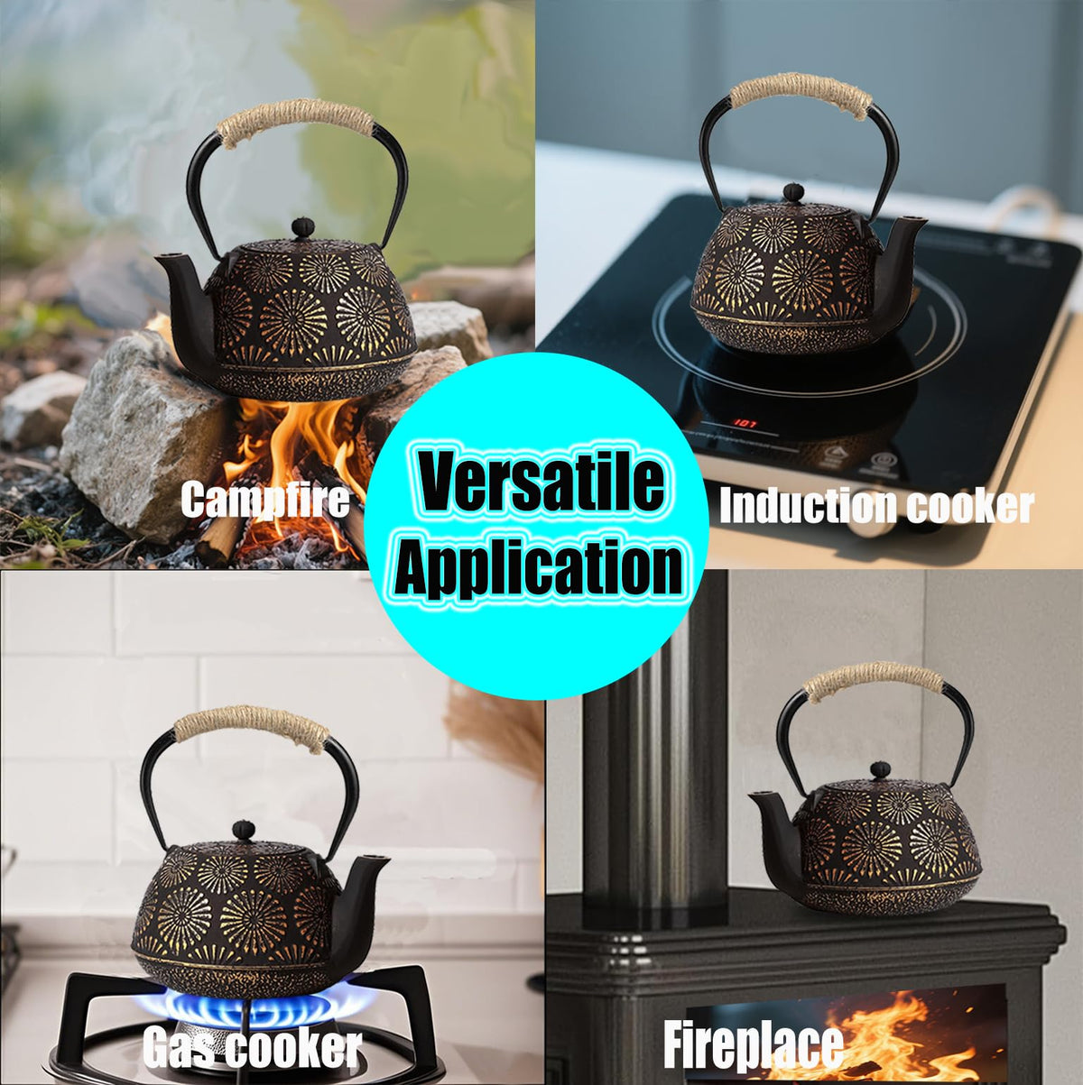 Cast Iron Teapot 40oz Infuser