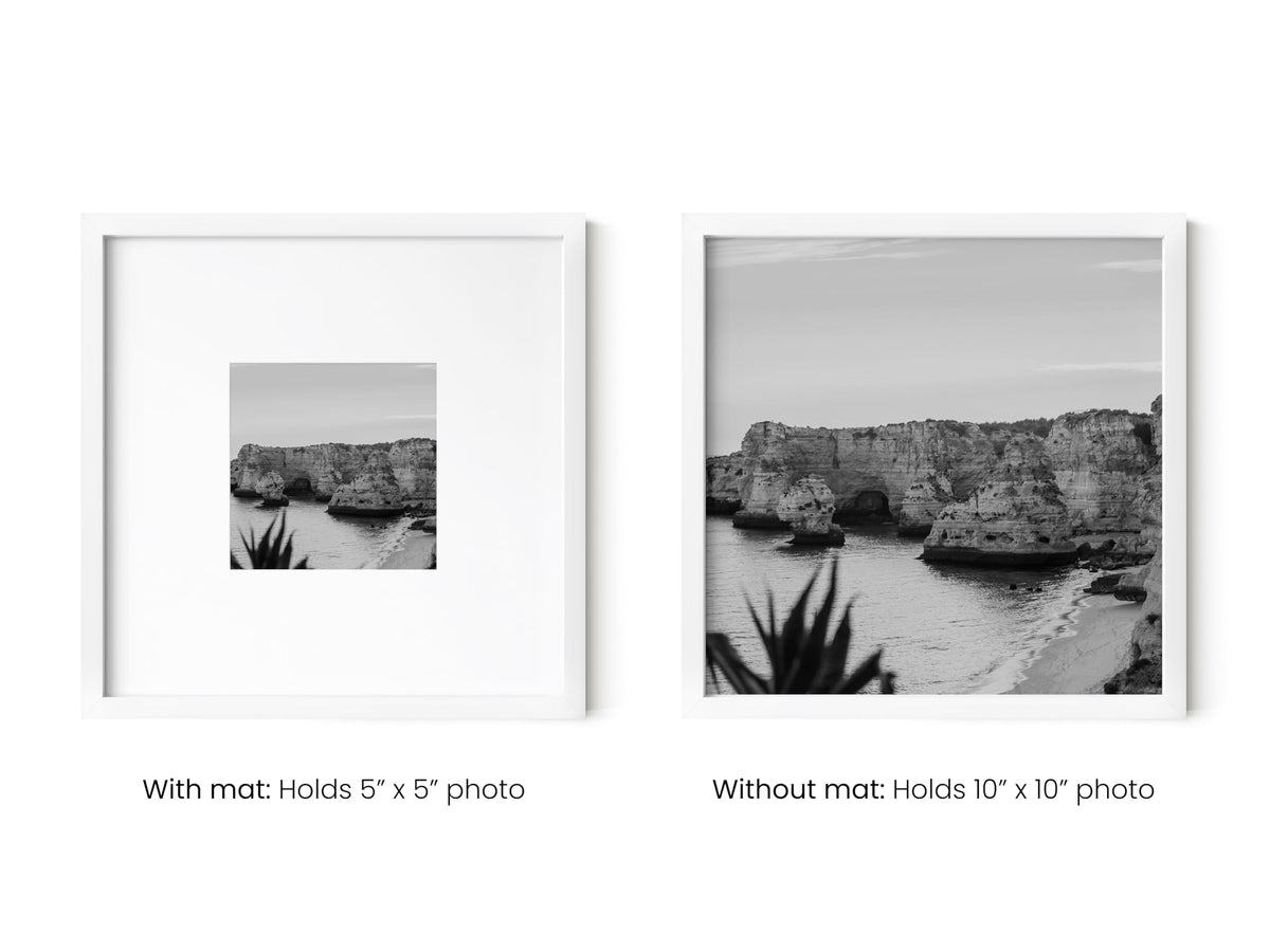 10x10 White Metal Frame Matted to 5x5