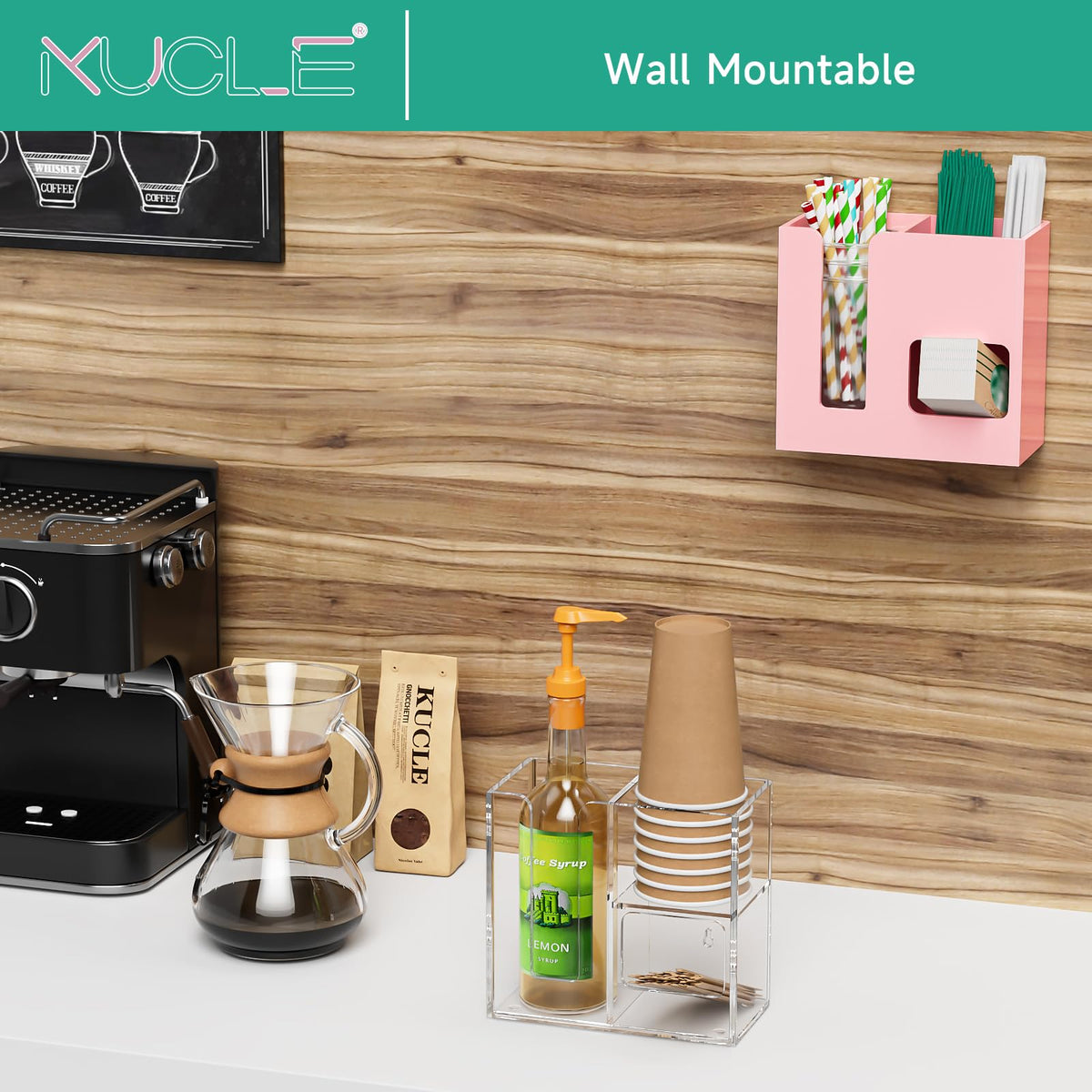 2 Tier Coffee Station Organizer for Countertop