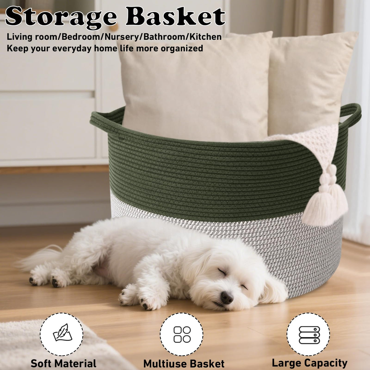 90L Extra Large Blanket Basket