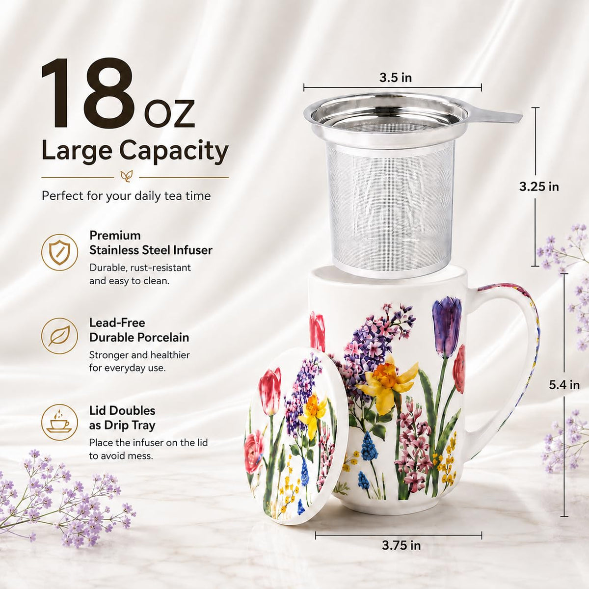 Tea Mug with Infuser and Lid
