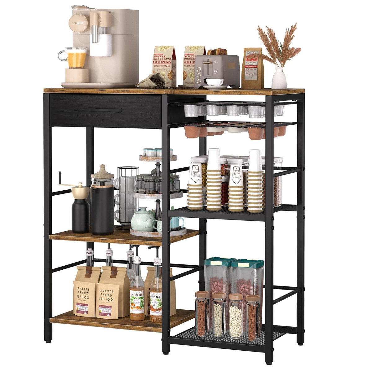 Coffee Bar with Integrated Storage