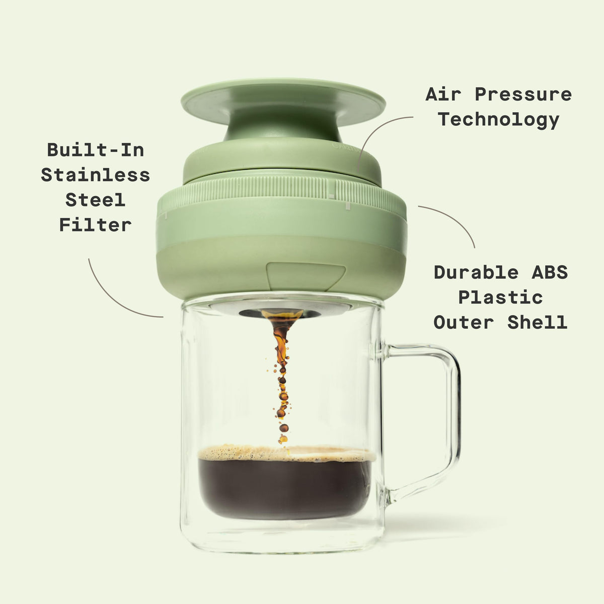 Coffee Palmpress 8 oz Collapsible French Press