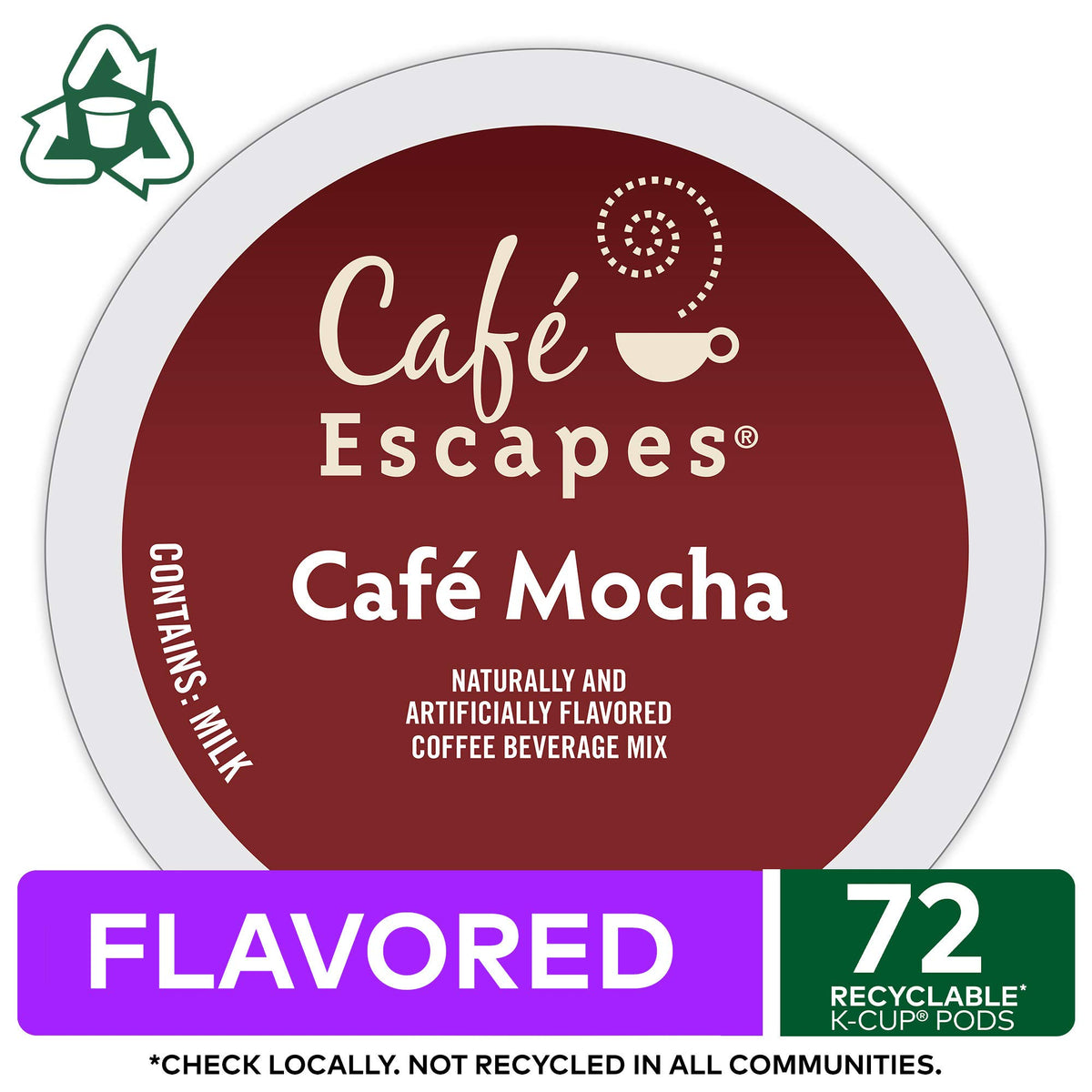 Cafe Escapes Cafe Mocha Keurig Single (72 Count)