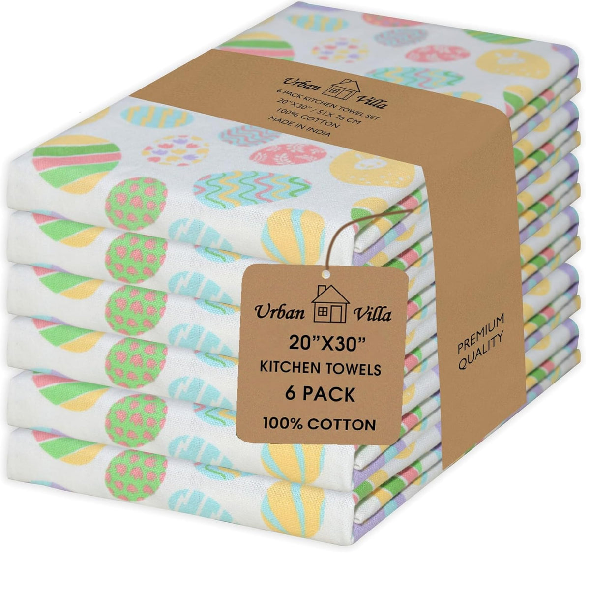 Kitchen Towels Cotton Dish Towels 20”x30” (6 Count)