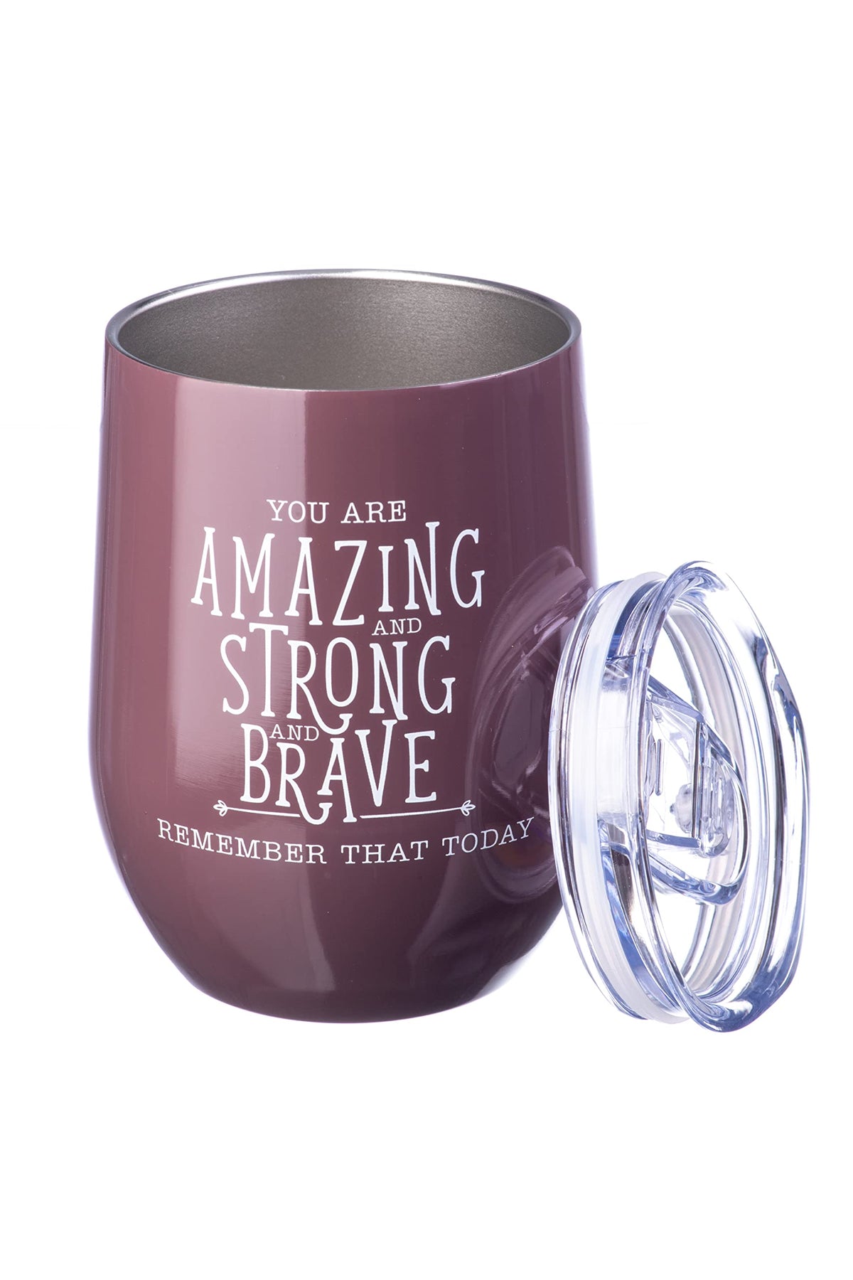 Insulated Wine Tumbler Cup with Lid 12 oz