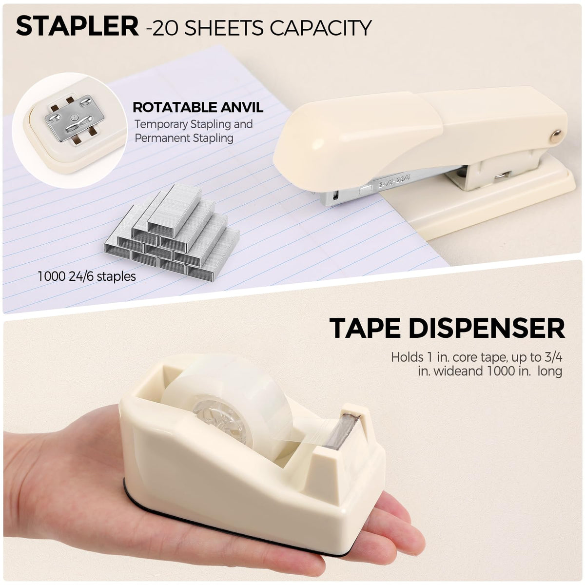 Desk Organizer Set with 360° Rotating Pen Holder