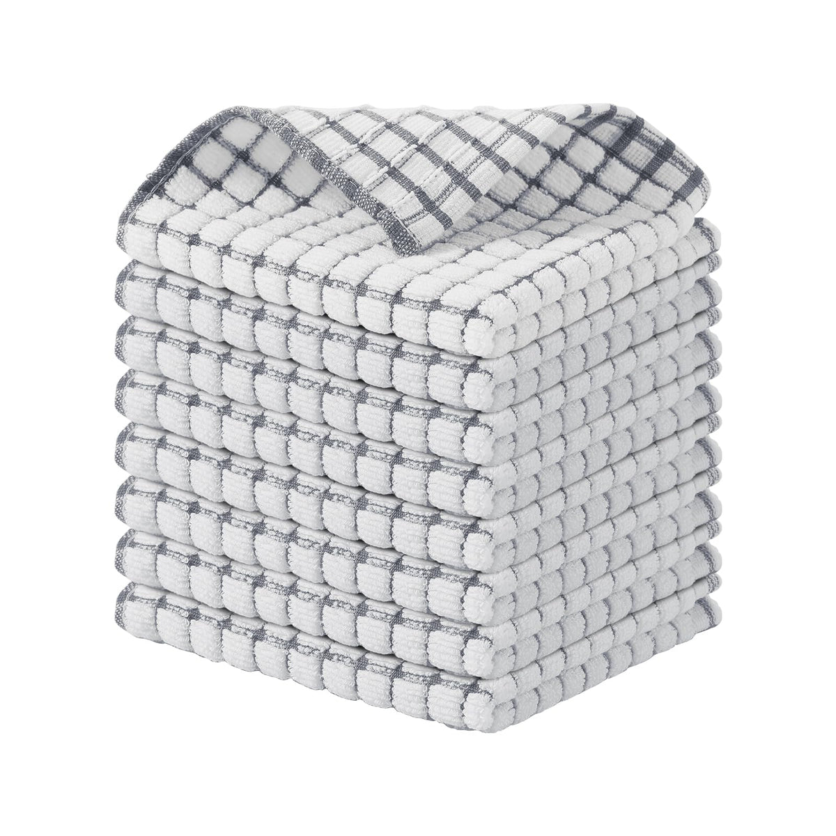 Cotton 8 Pack Terry Kitchen Dish Cloths (8 Count)