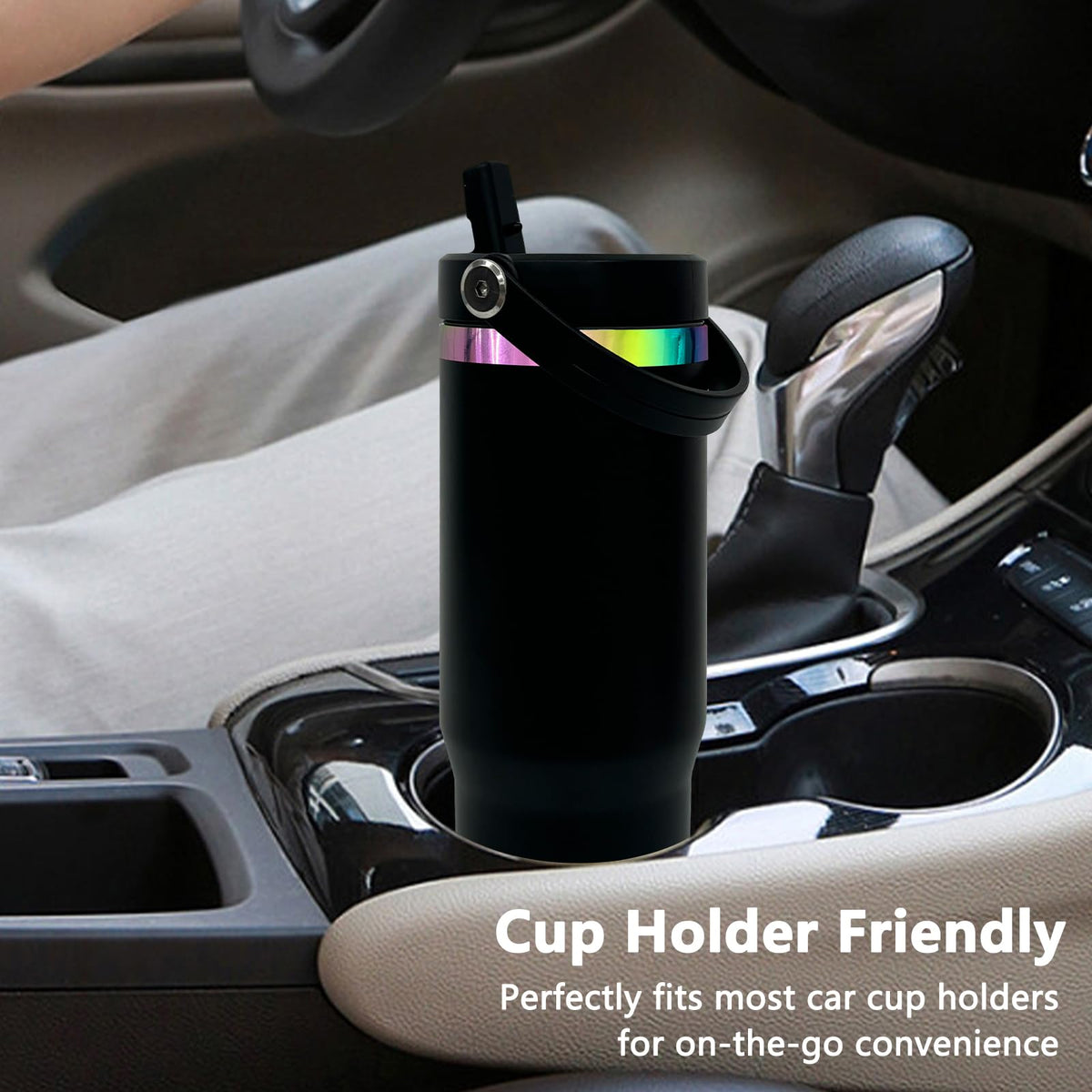 30 oz Tumbler Bulk with Top Handle and Flip Straw Black