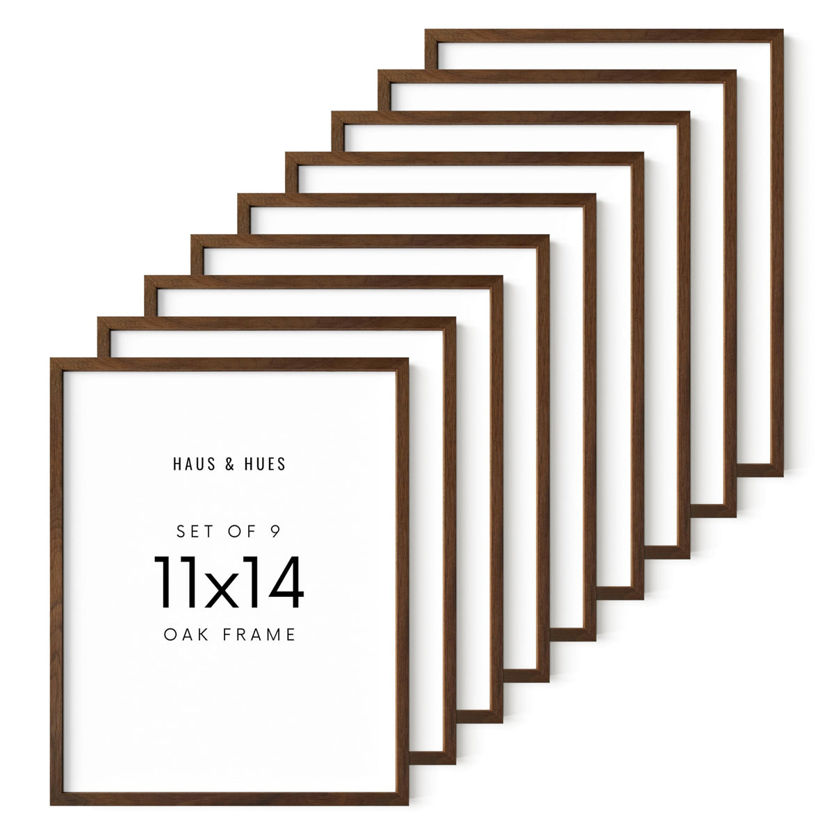 Walnut Wood 11x14 Picture Frames (9 Count)