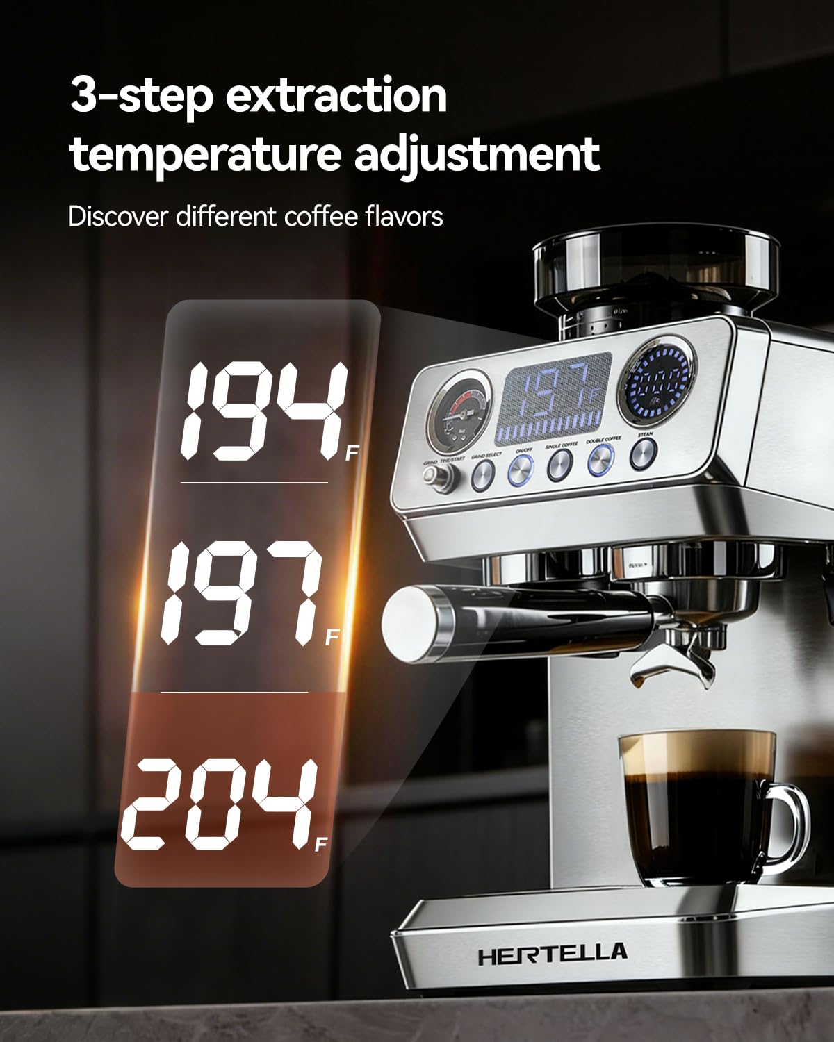 Espresso Machine with Burr Grinder