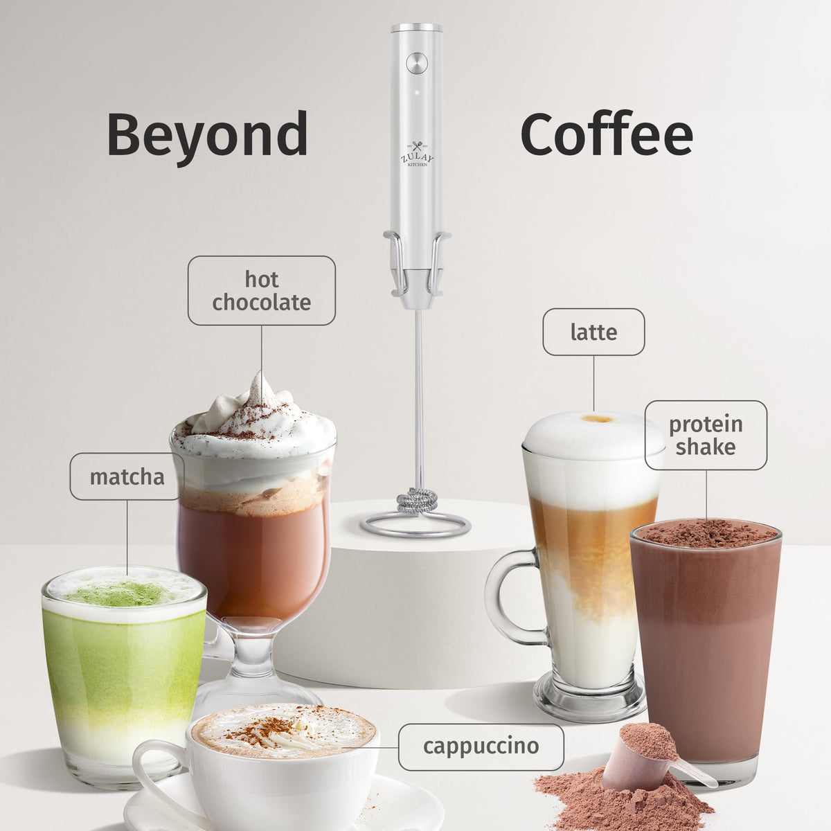 Rechargeable Milk Frother Handheld