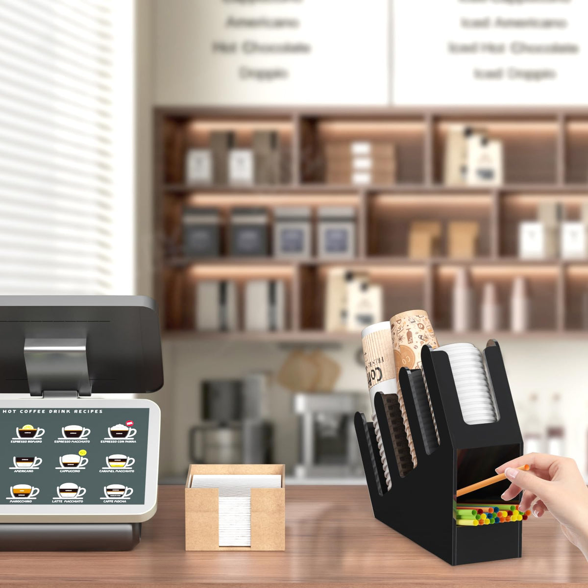 3 Compartment Disposable Cup Holder