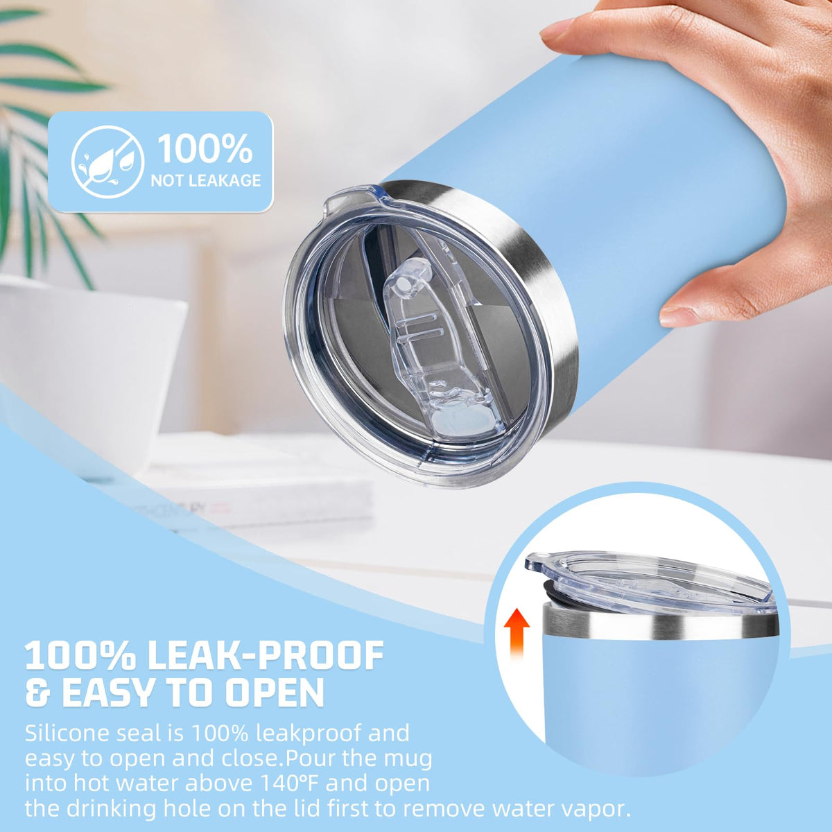 20 oz Tumbler with Lids and Straws