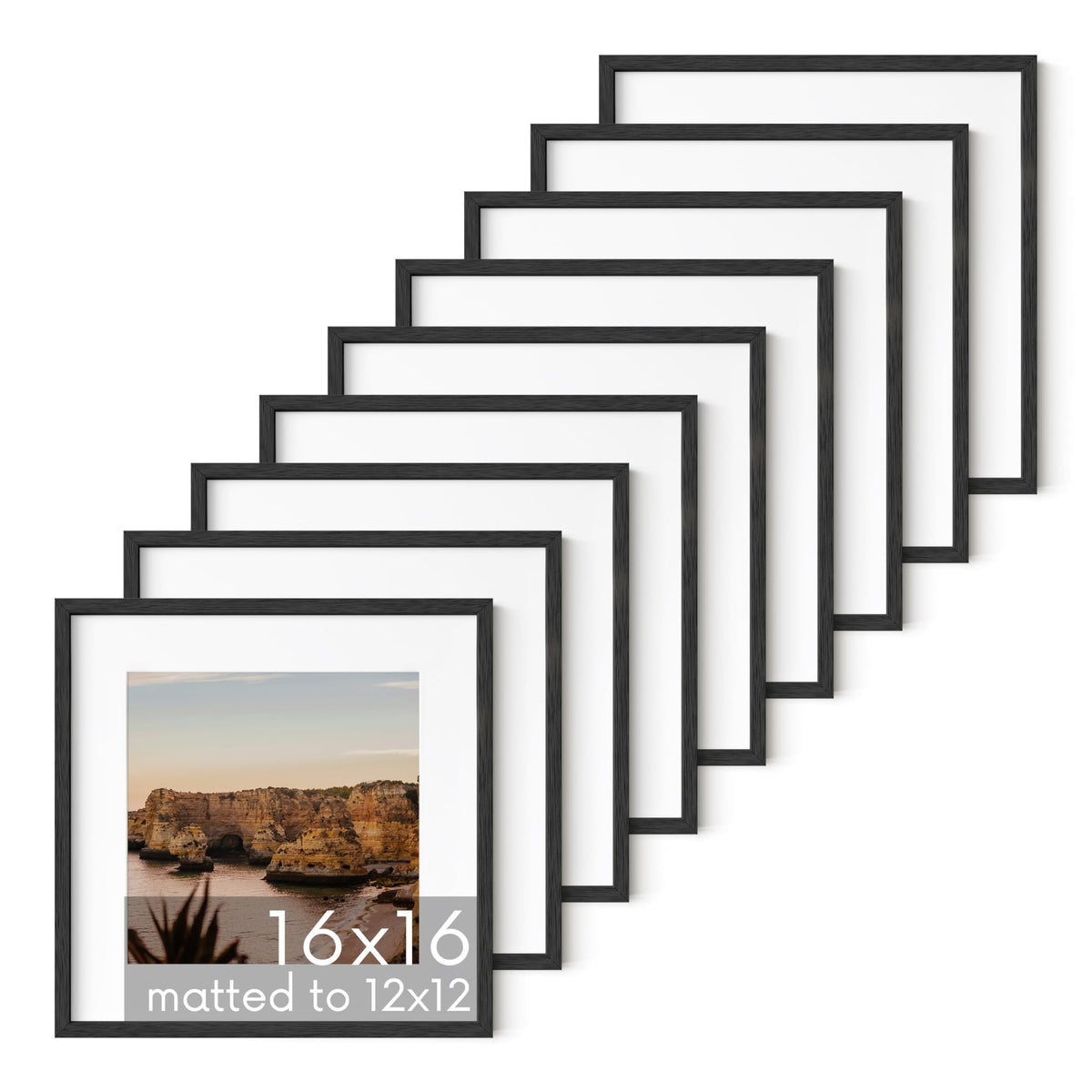 Black Oak Wood 16x16 Picture Frames (9 Count)