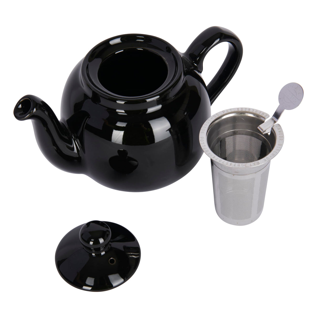 Farmhouse 4 Cup Ceramic Teapot with Removable Infuser and Lid