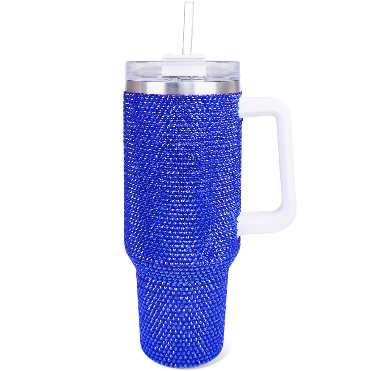 40oz Bling Rhinestone Tumbler with Handle and Straw Glitter Cups