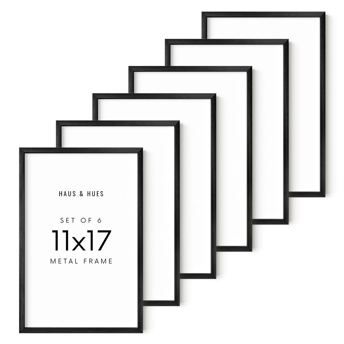 11x17 Black Metal Picture Frames (6 Count)