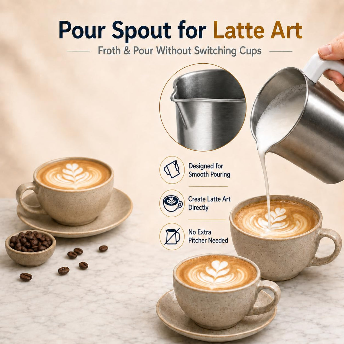 Electric Milk Frother 8.5oz
