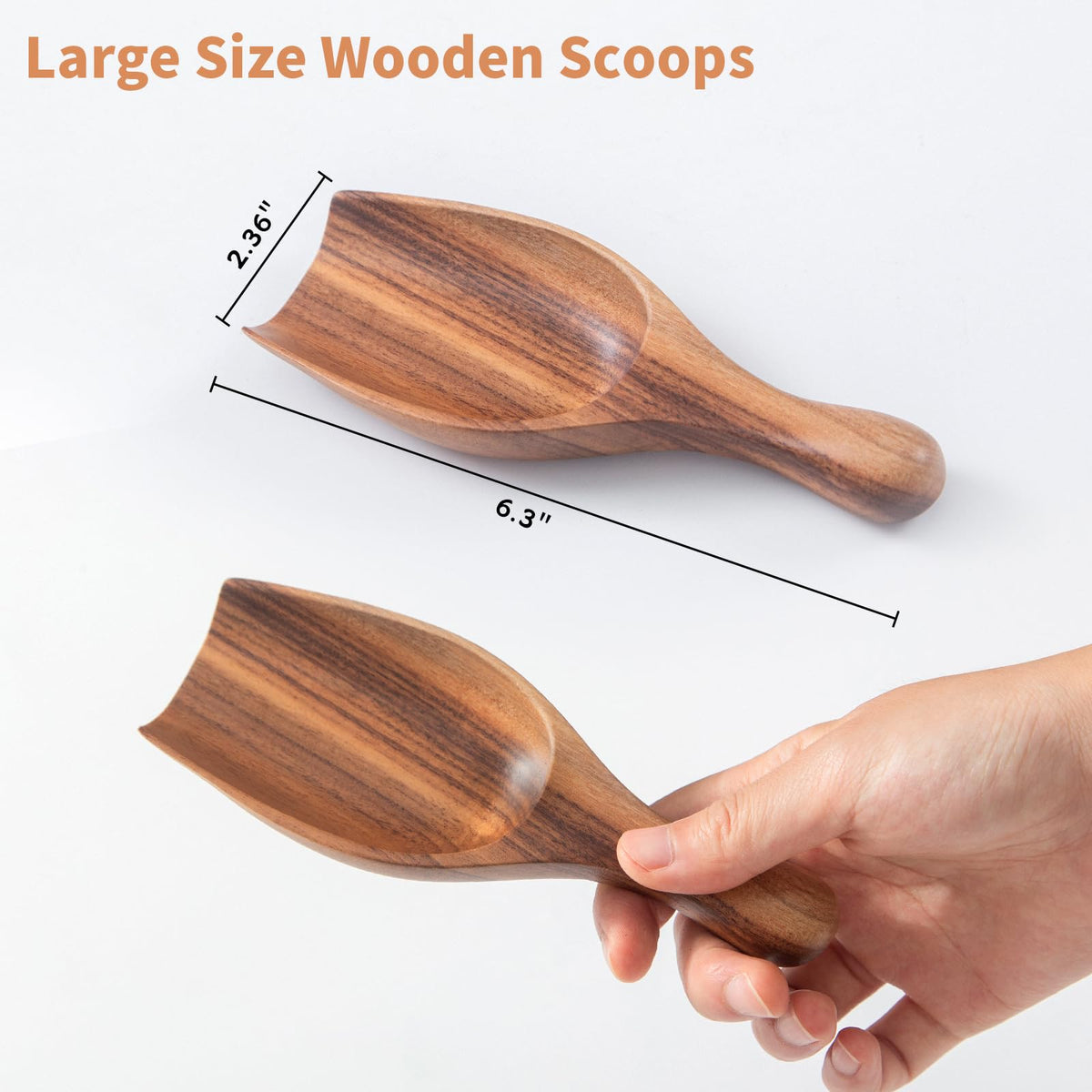 Big Wooden Scoop Shovel (2 Count)