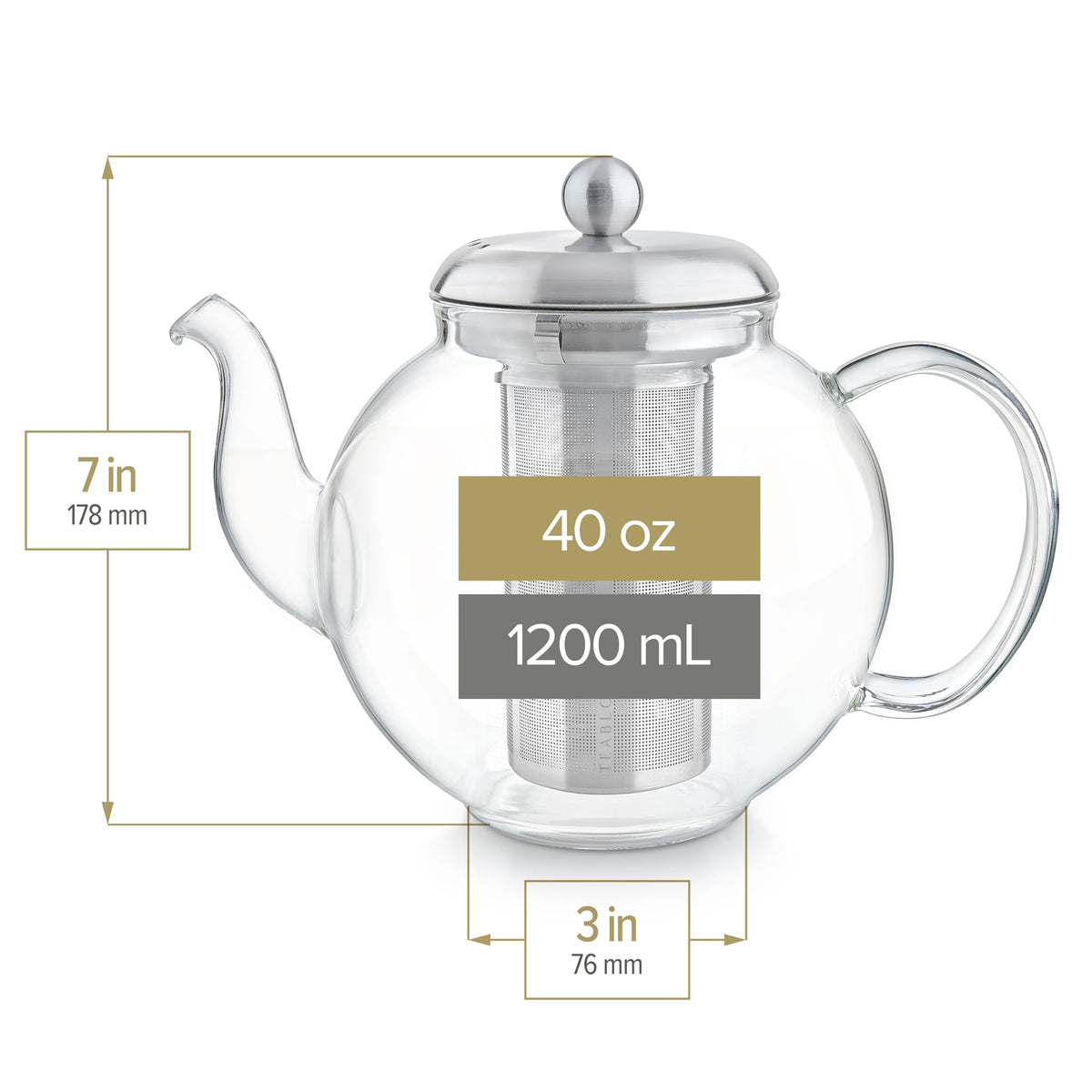 Heritage Borosilicate Glass Teapot
