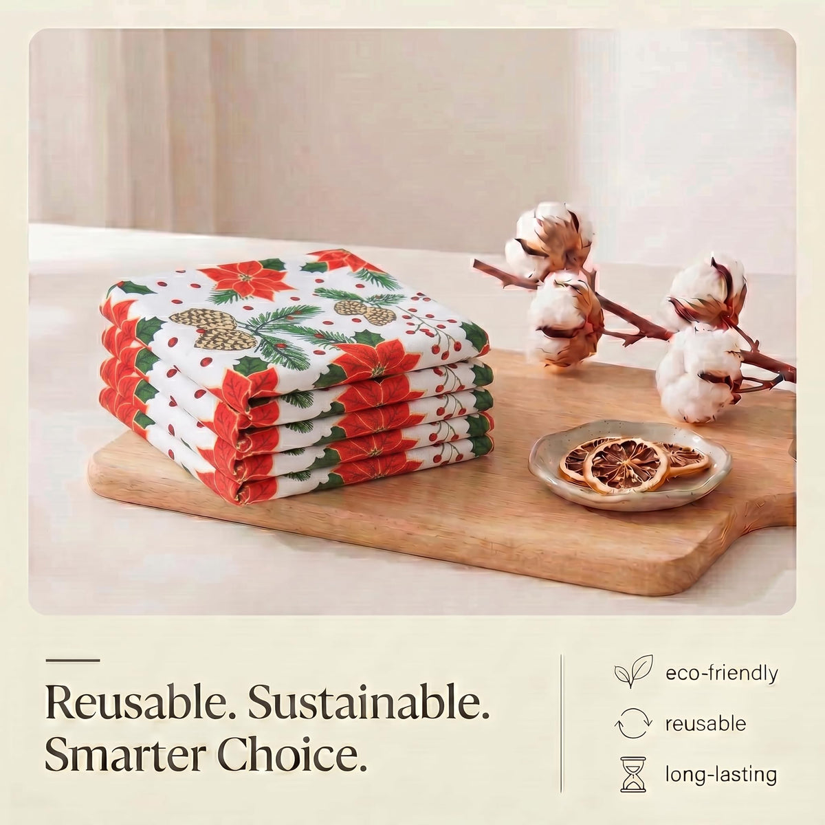 Kitchen Towels Cotton Dish Towels 20”x30” (6 Count)