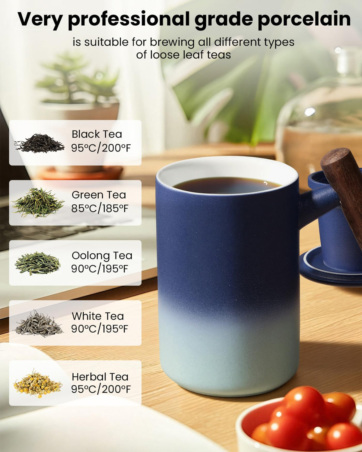 Tea Cup with Infuser and Lid