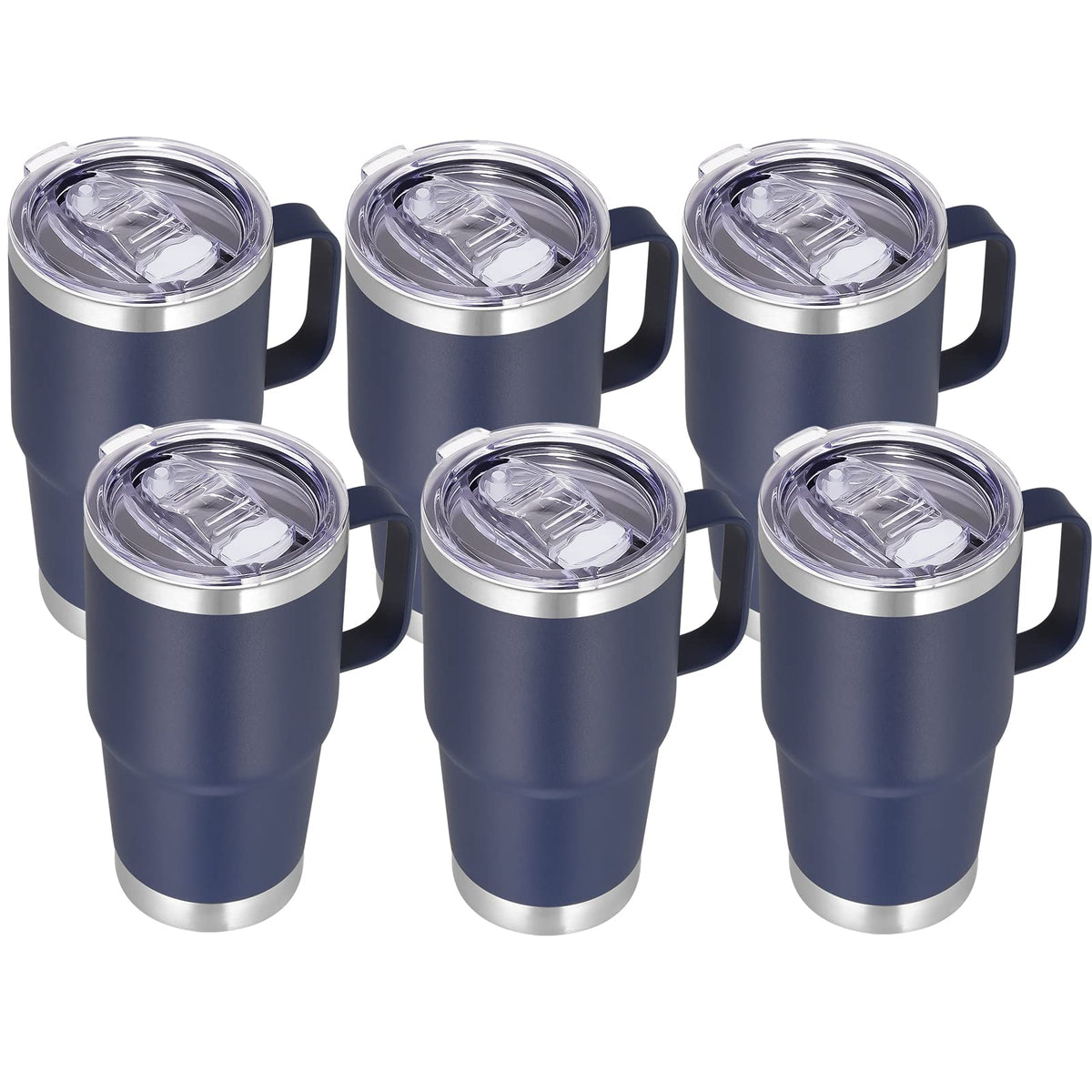 20 oz Tumbler Bulk with Handle Lid and Straw (6 Count)