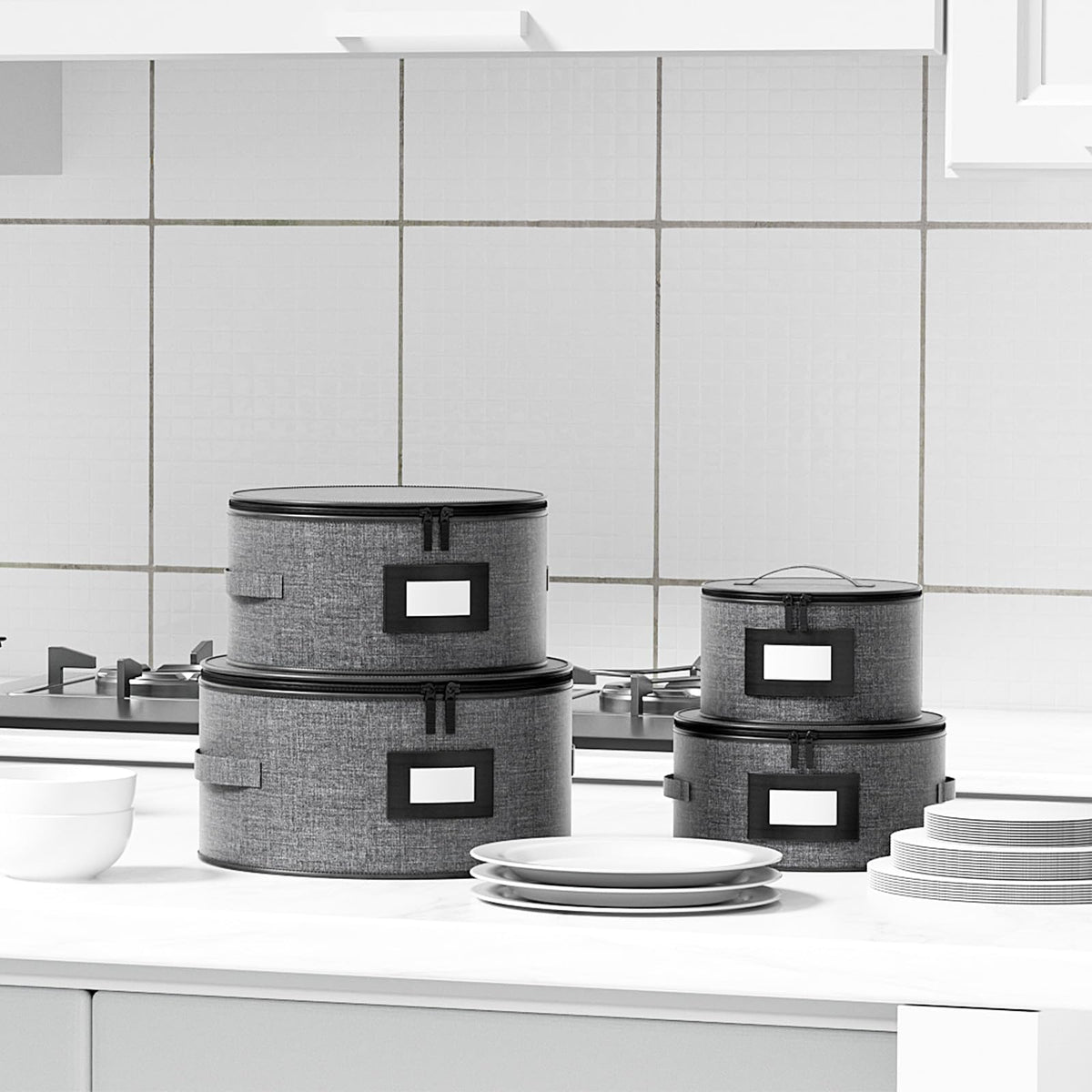 4 Piece Plate Storage Set